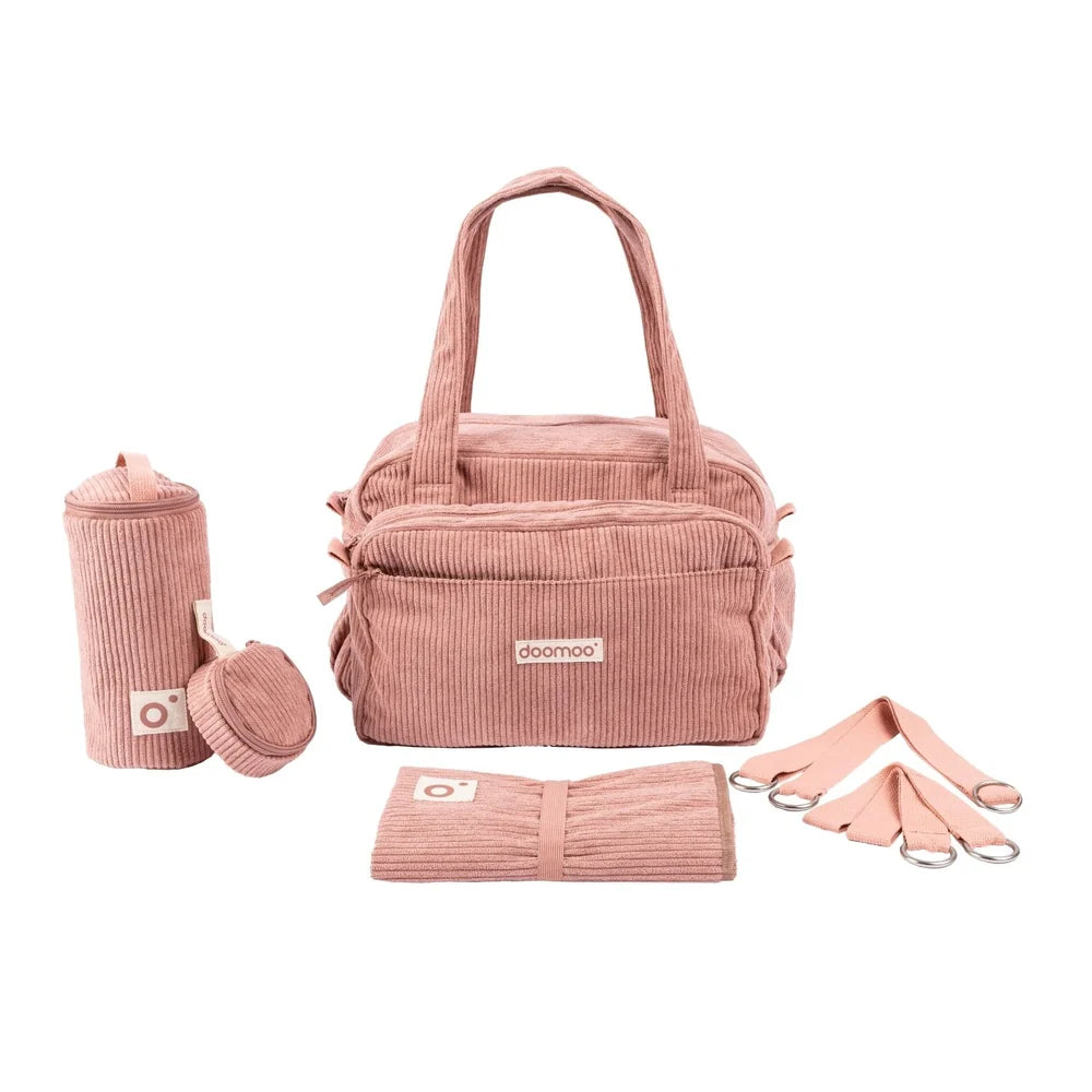 Doomoo Fluffy Nappy Bag Corduroy Pink - Doomoo
