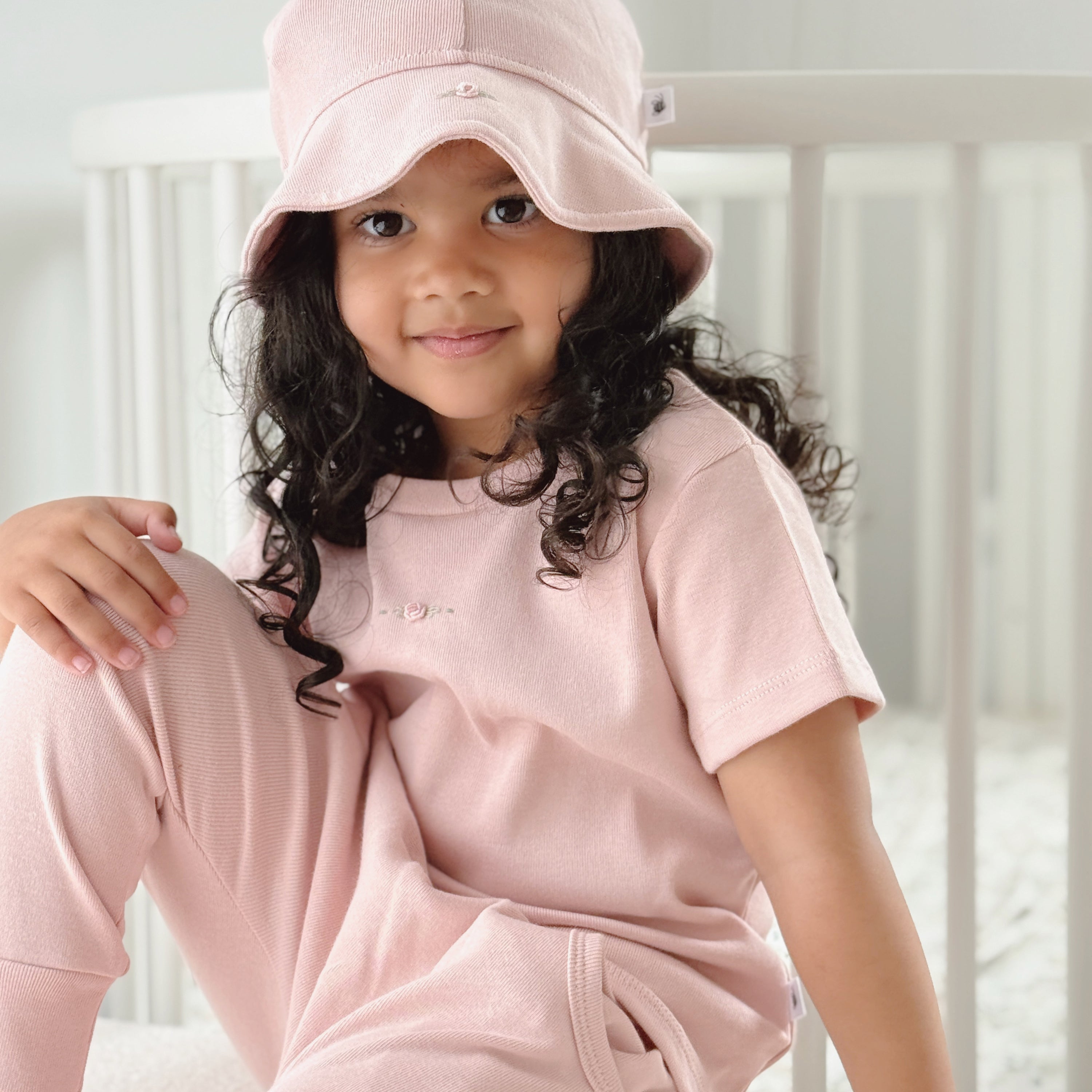 Cotton T-shirt 12mth Dusky Pink - Dimples