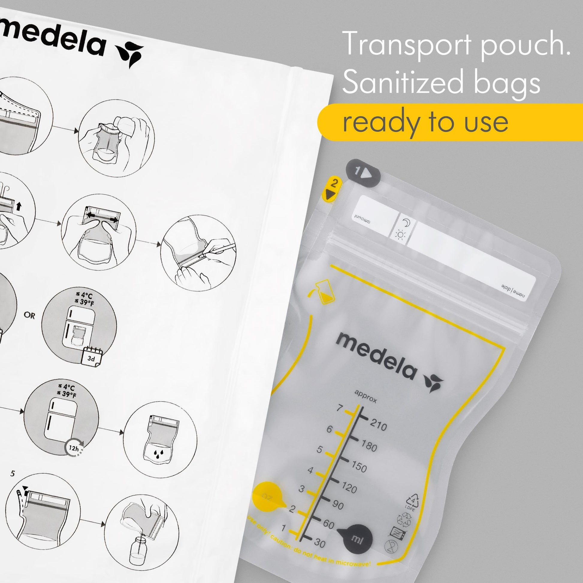 Easy Pour Breast Milk Storage Bags 25pk - Medela