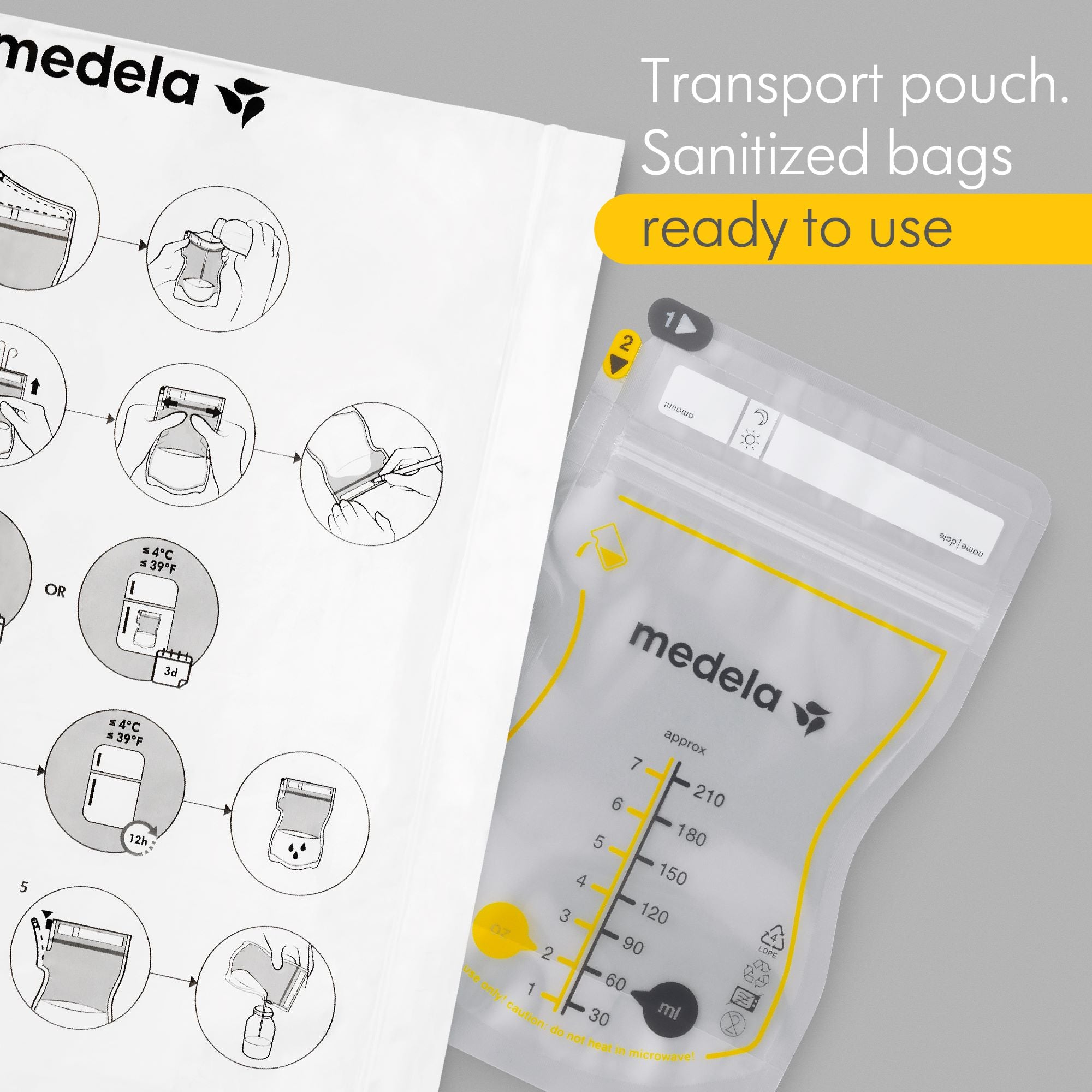 Easy Pour Breast Milk Storage Bags 25pk - Medela