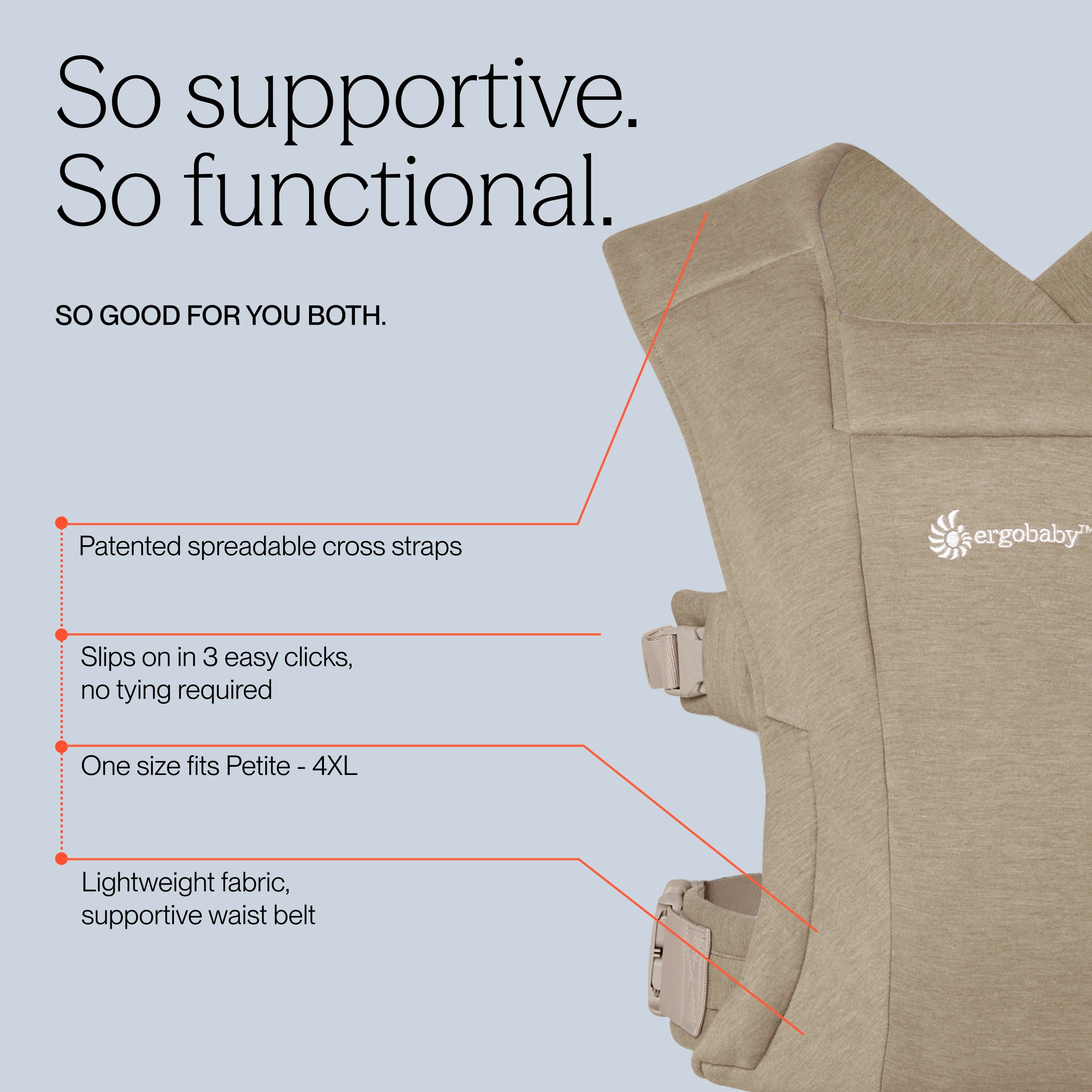 Ergobaby Embrace Newborn Carrier Soft Olive - ErgoBaby