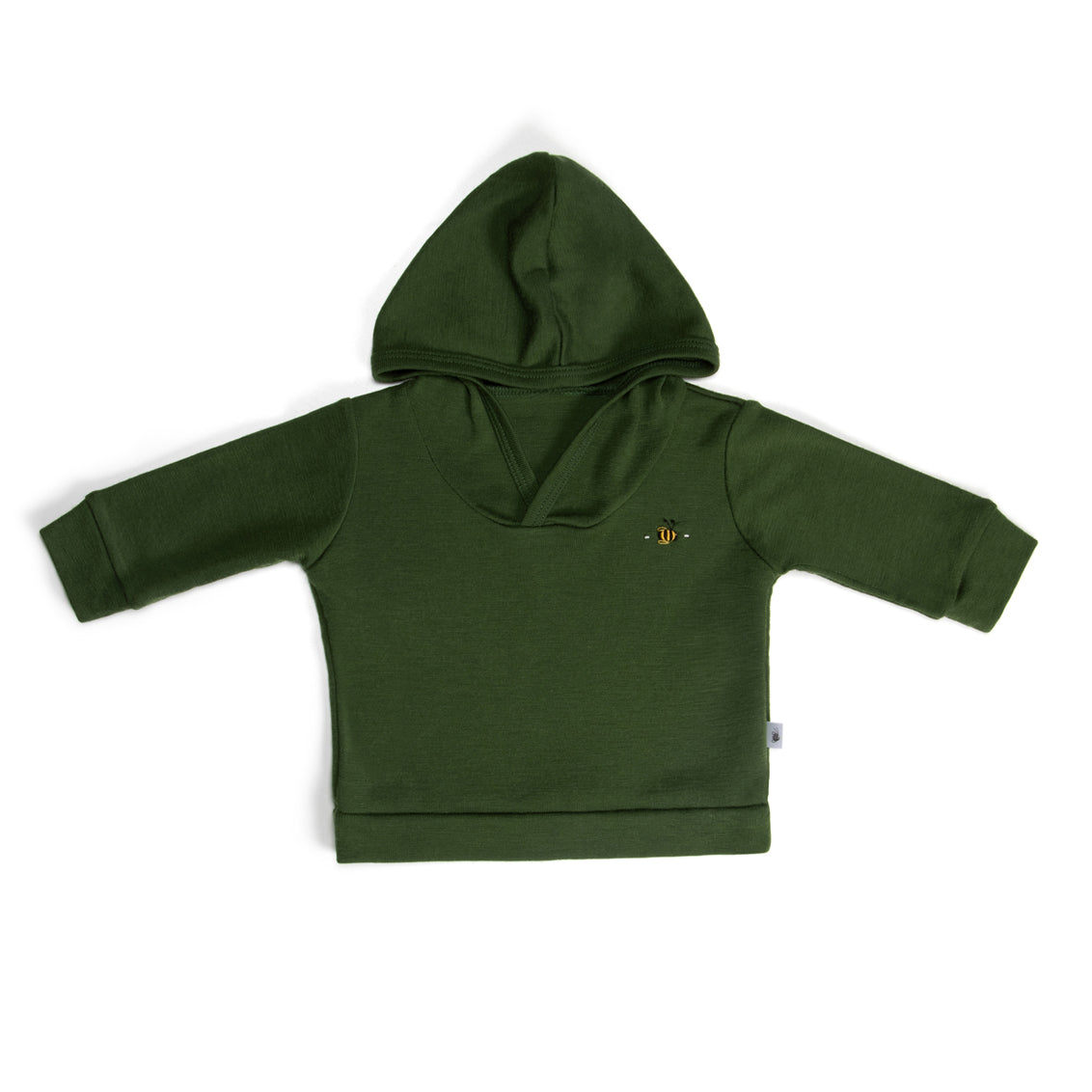 Merino Hoody 12mth Evergreen - Dimples