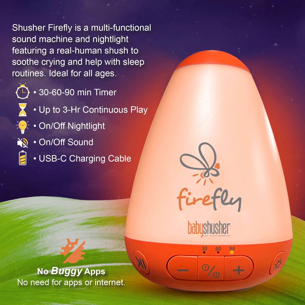 Shusher Firefly Sound and Light Soother - Baby Shusher
