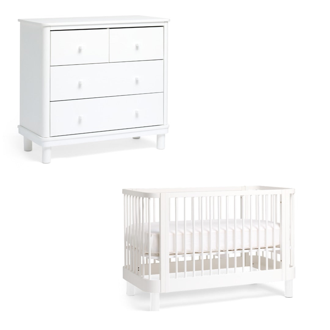 Florence Cot Nursery Bundle - White