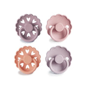 Round Latex Pacifiers 4 Pack - Frigg - Dimples