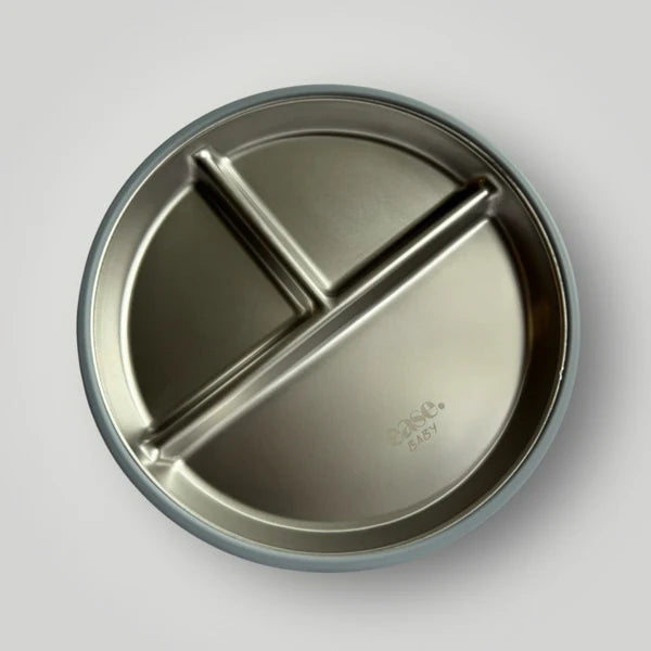 Grip Ease Toddler Plate Divided Baby Blue - Ease.Baby