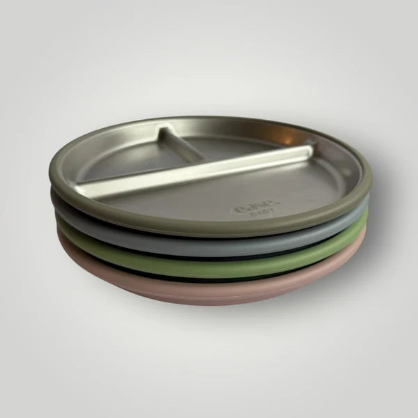 Grip Ease Toddler Plate Divided Pistachio - Ease.Baby