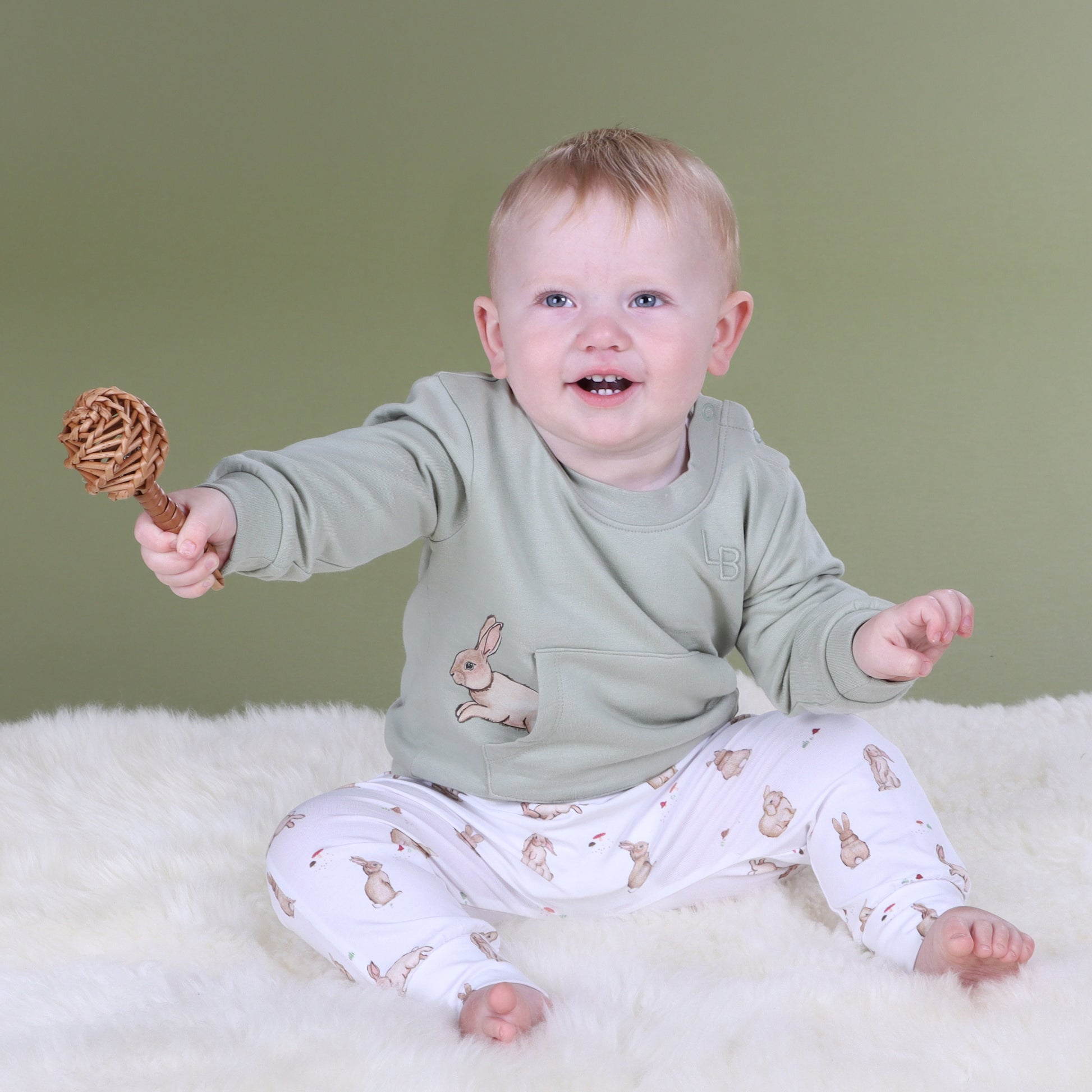 Cotton Pants 12mth Bunny - Little Bee by Dimples