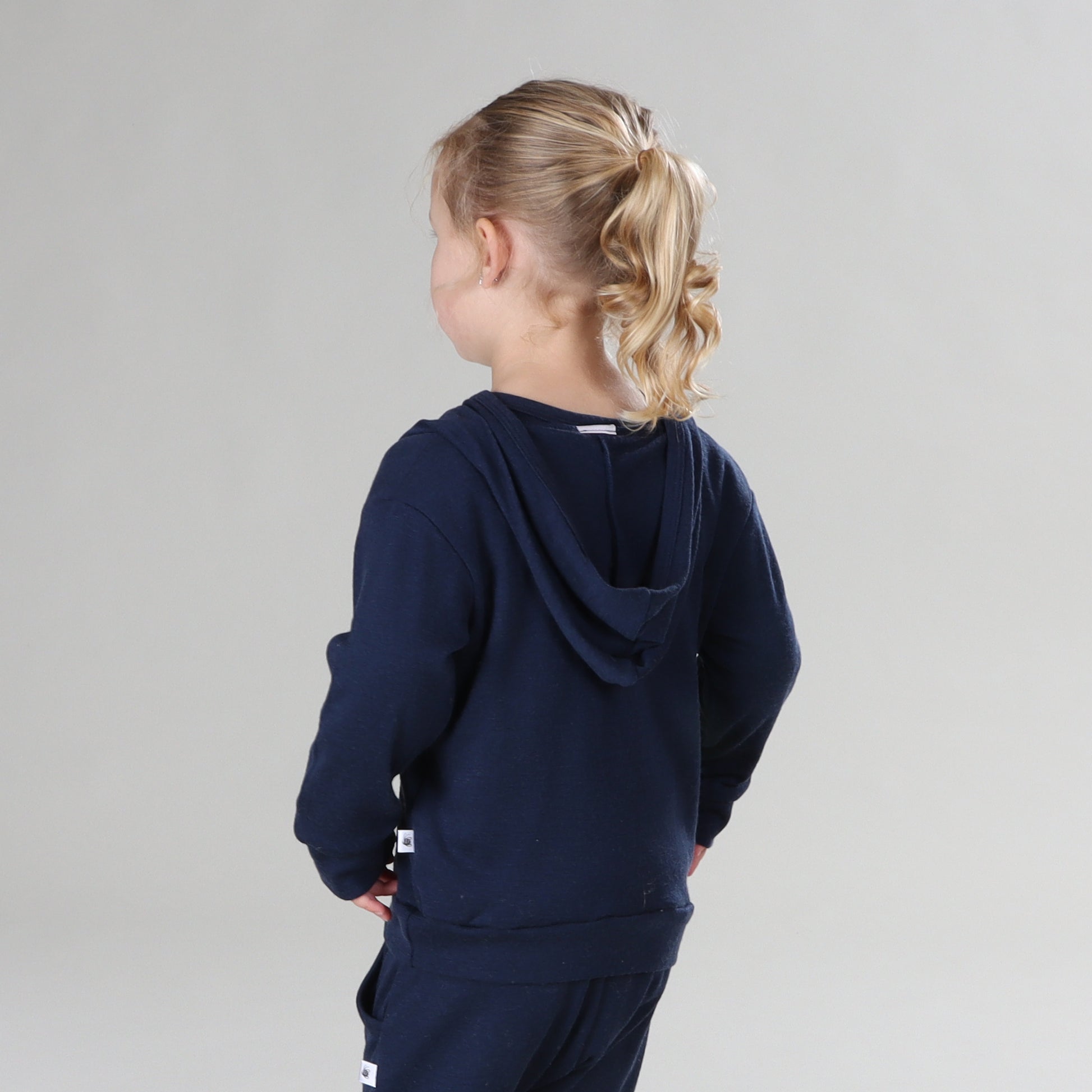 Merino Hoody 12mth Midnight Blue - Dimples