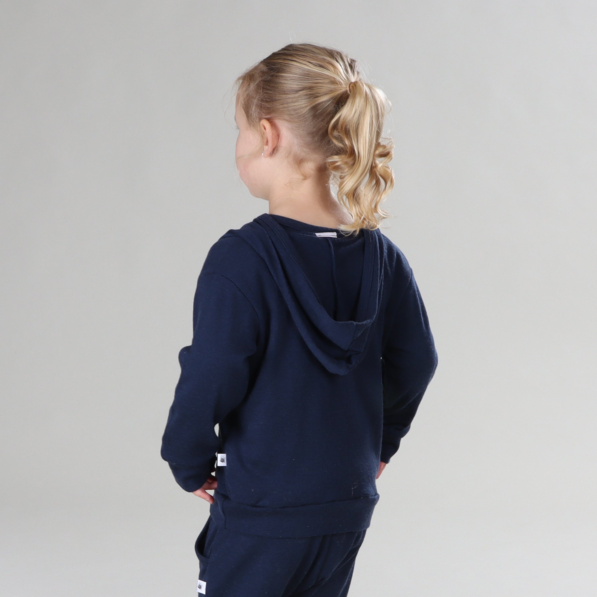 Merino Hoody 12mth Midnight Blue - Dimples