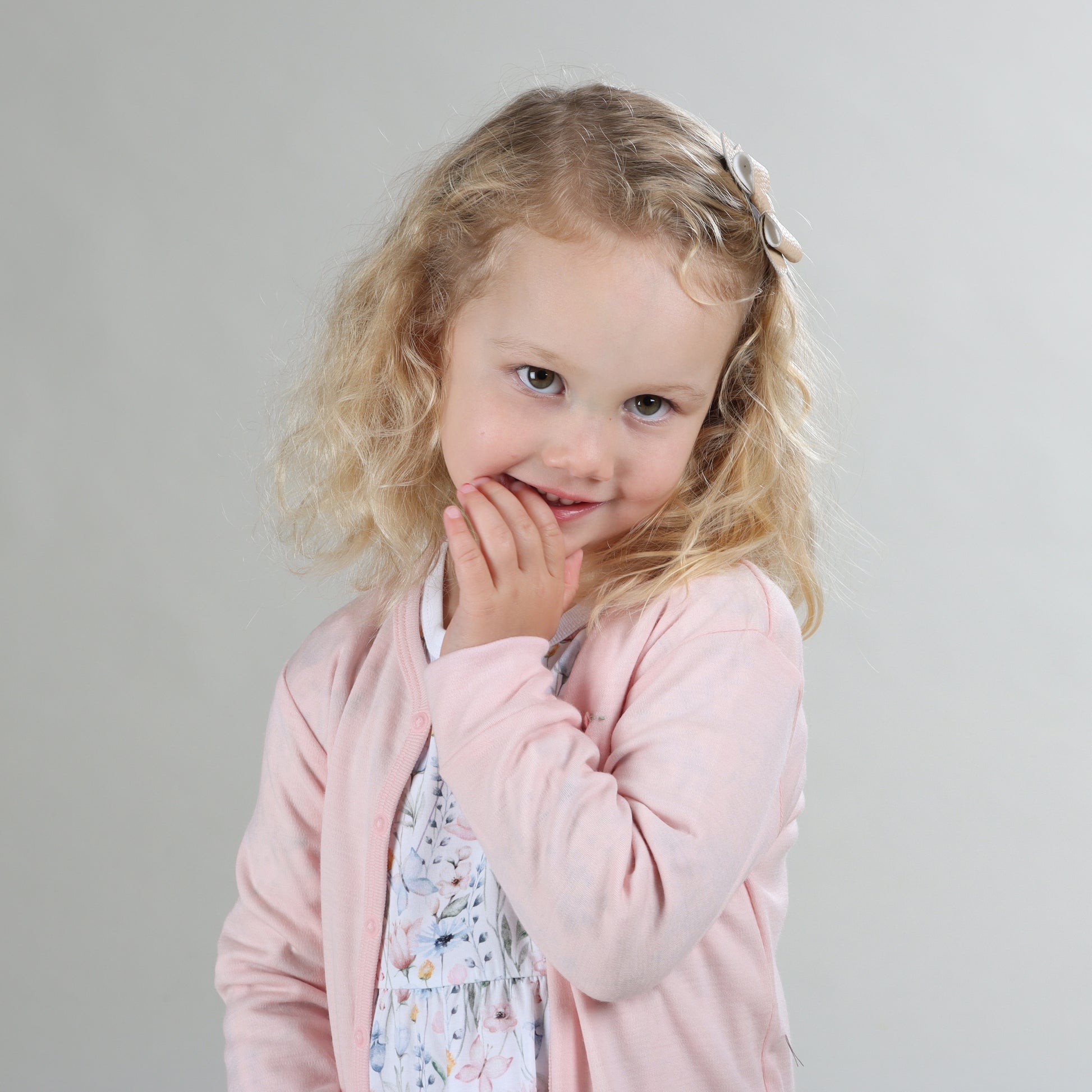 Merino Cardigan 12mth Petal Pink - Dimples
