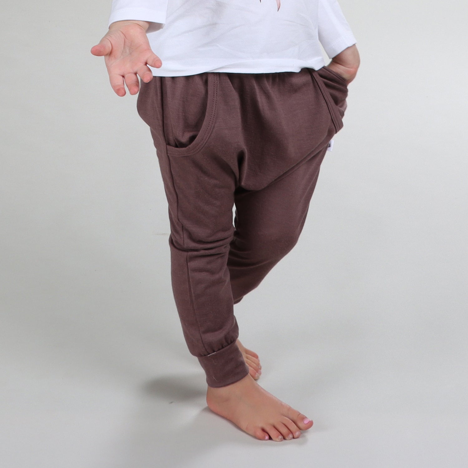 Merino Pants 12mth Damson - Dimples