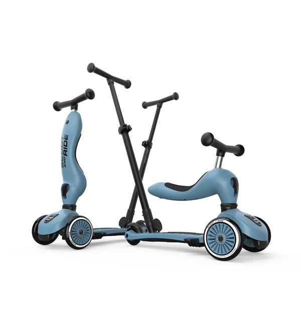 Highwaykick 1 Push and Go Steel - Scoot and Ride