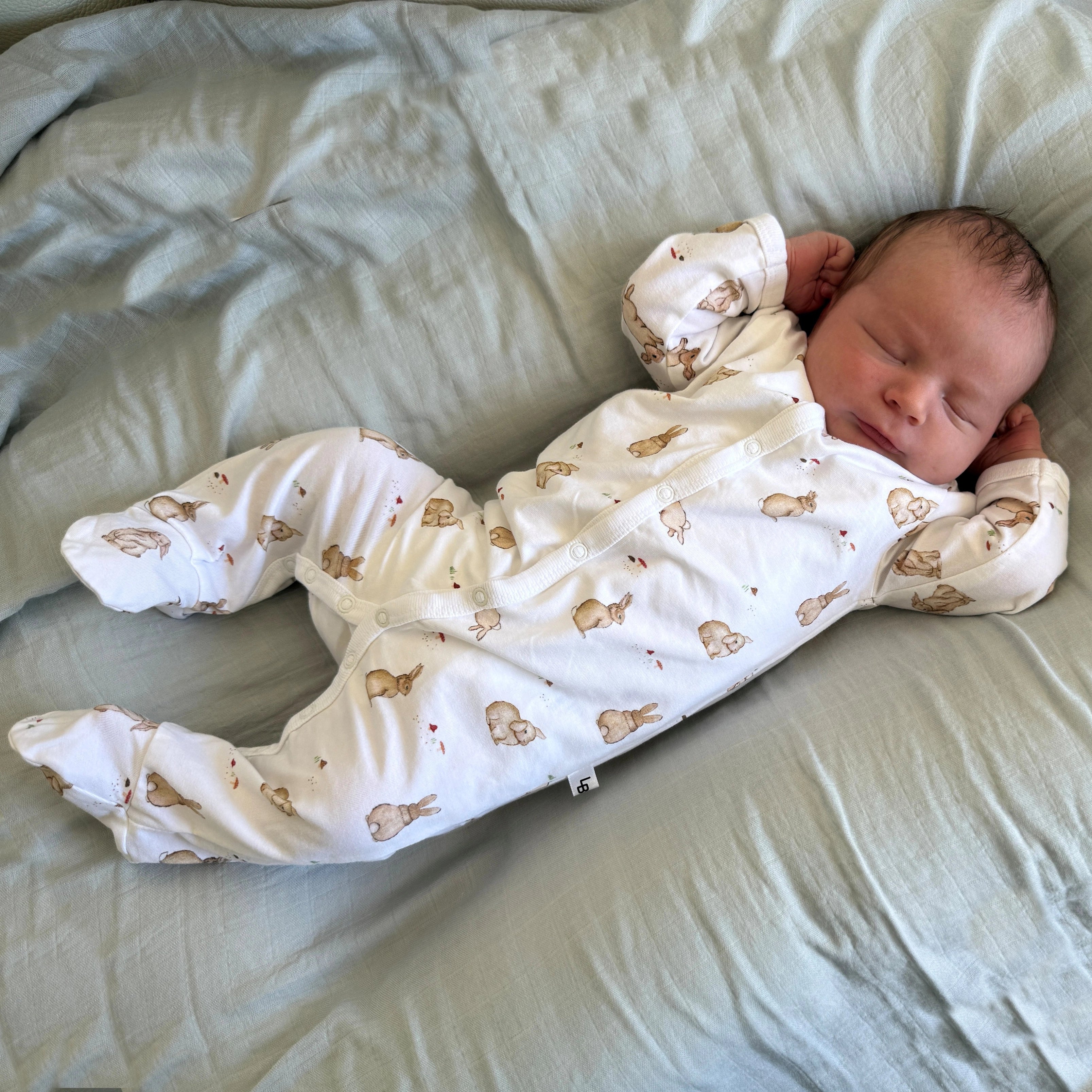 Cotton Babygrow 12mth Bunny - Little Bee by Dimples