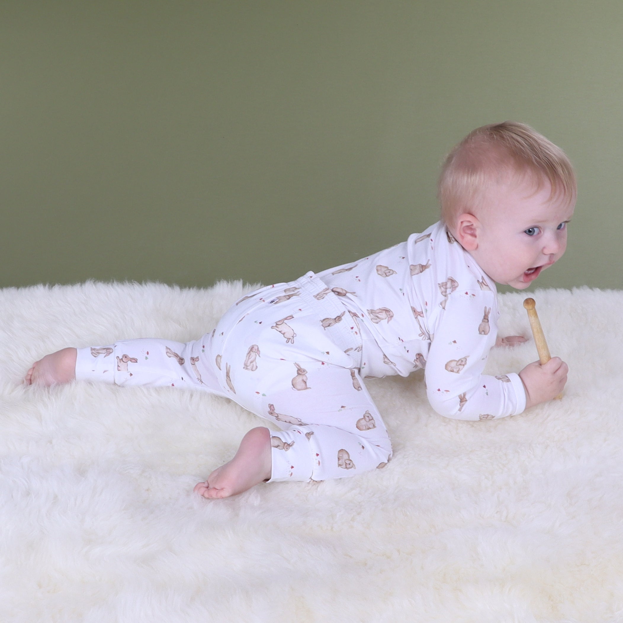Cotton Pants 12mth Bunny - Little Bee by Dimples