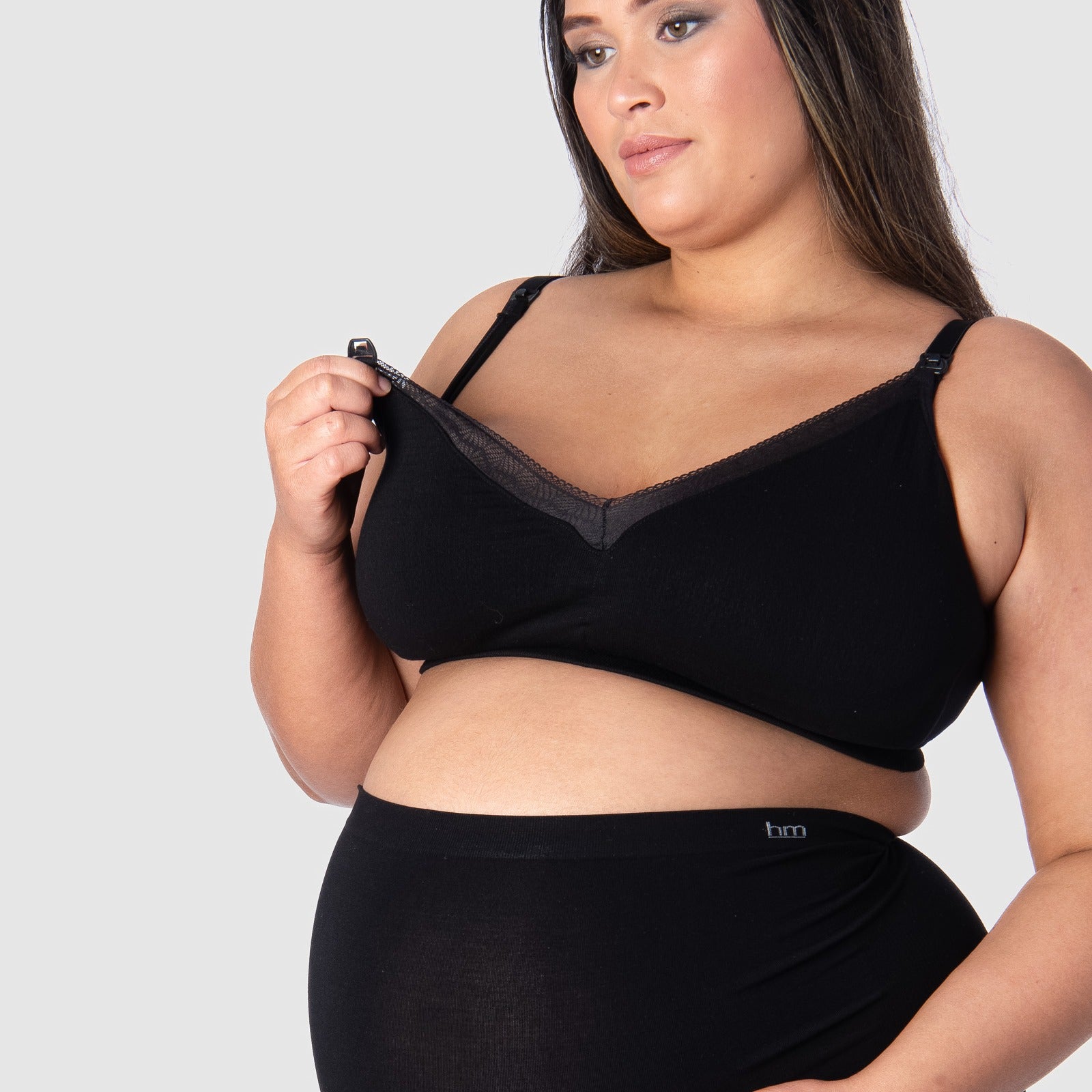 Hotmilk Caress FlexFit Nursing Bra - Busty Black L Full Cup - Hotmilk