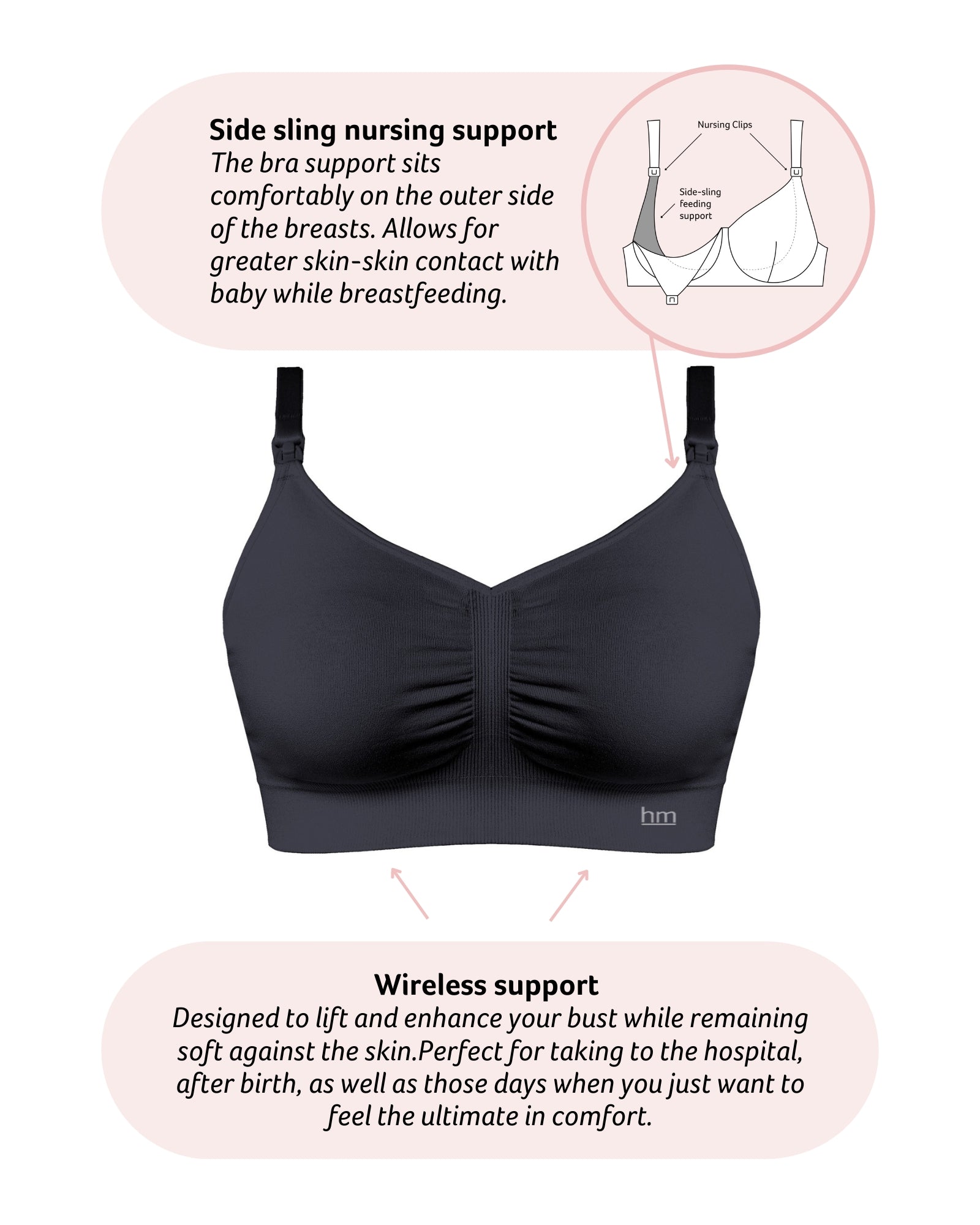 Hotmilk My Necessity 2.0 FlexFit Nursing Bra - Busty Chocolate L Busty - Hotmilk