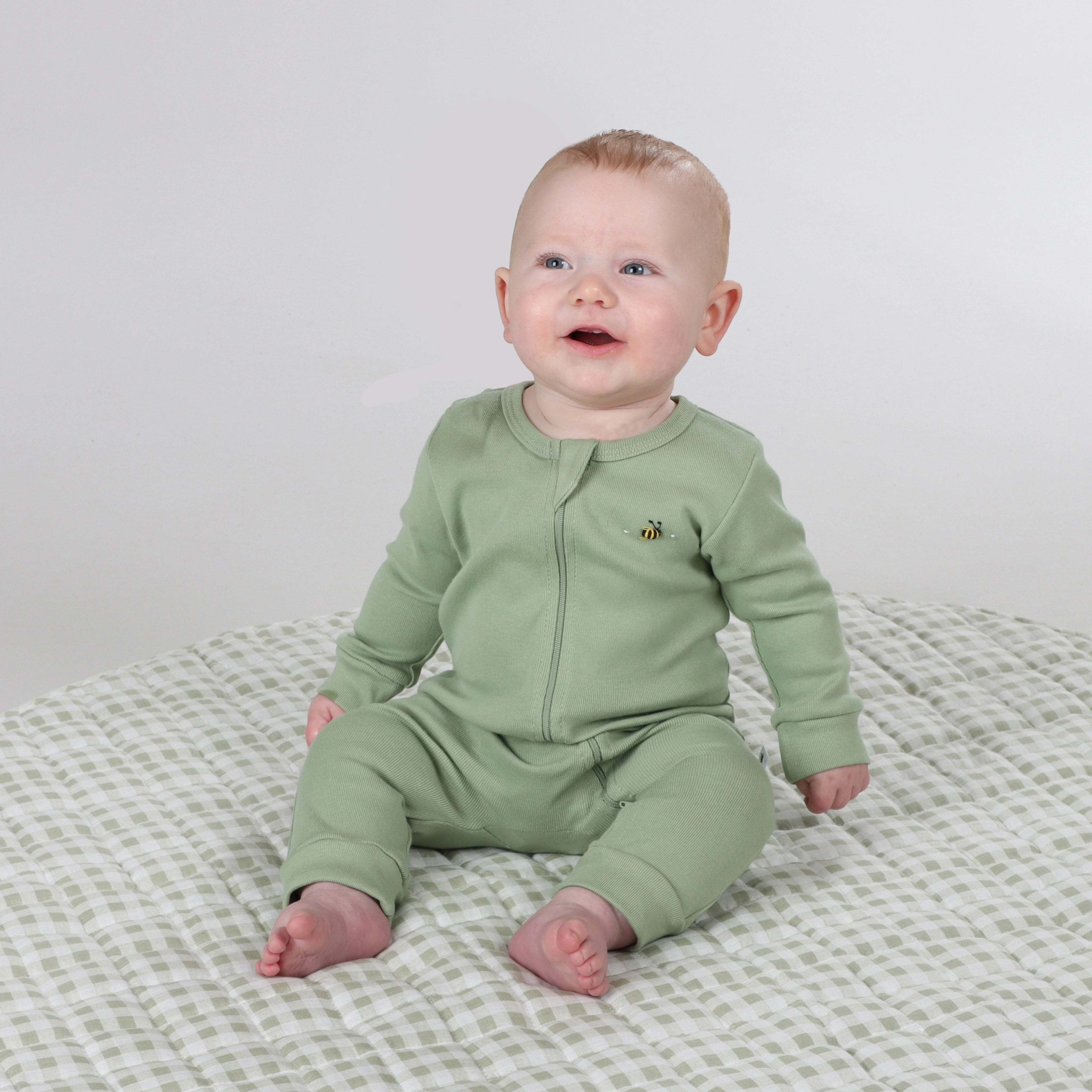 Cotton Zip Babygrow