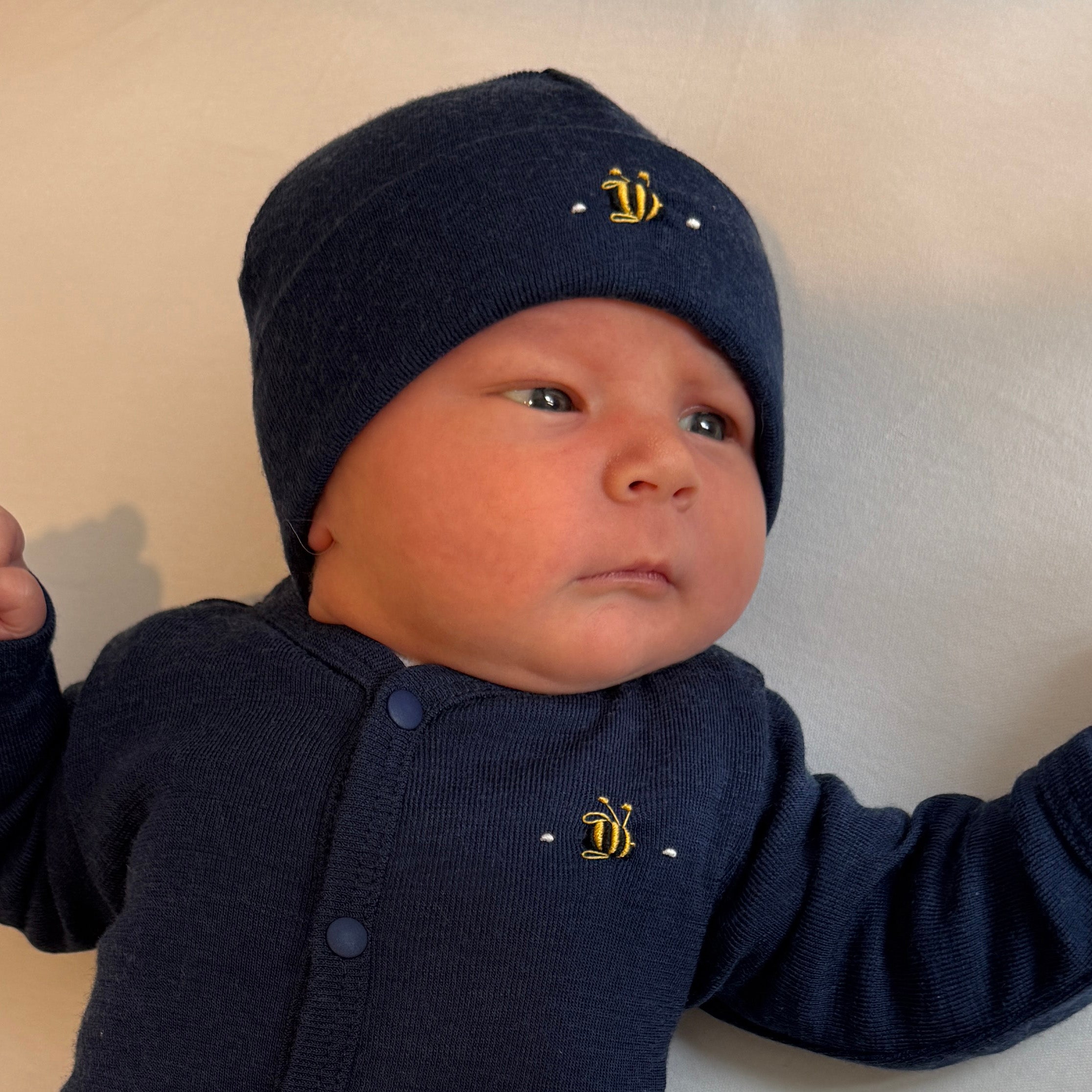 Merino Beanie L Midnight Blue - Dimples
