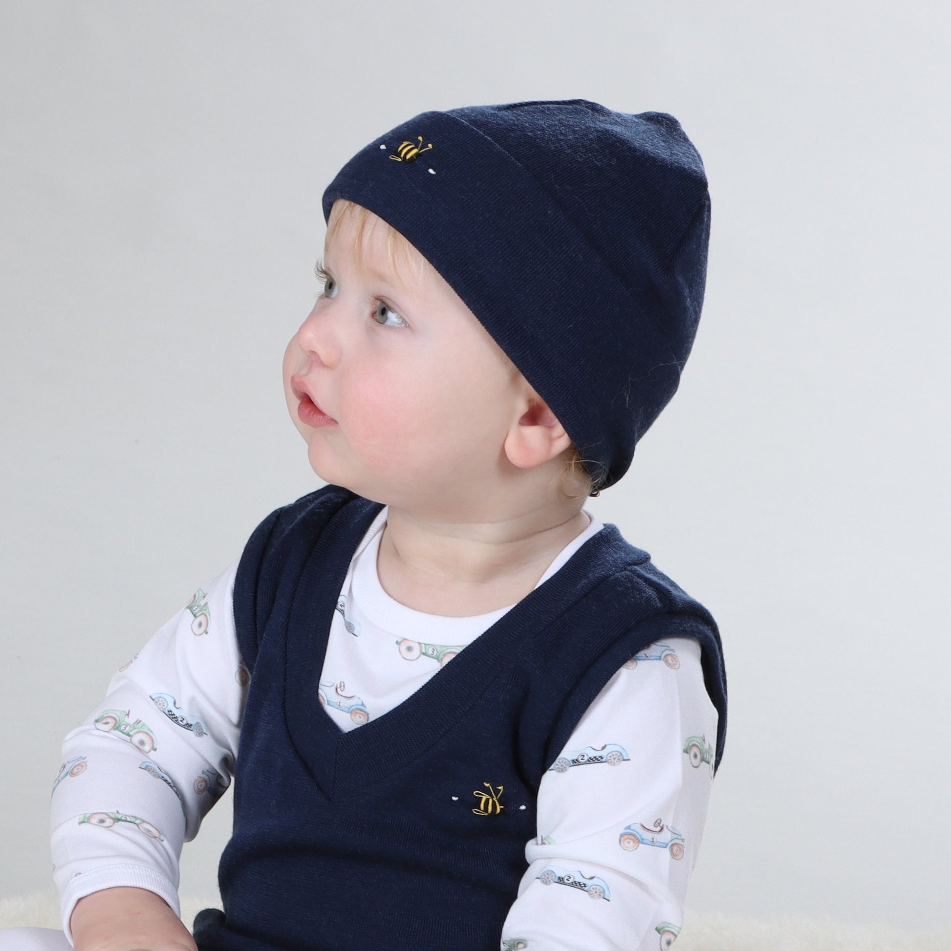 Merino Beanie L Midnight Blue - Dimples