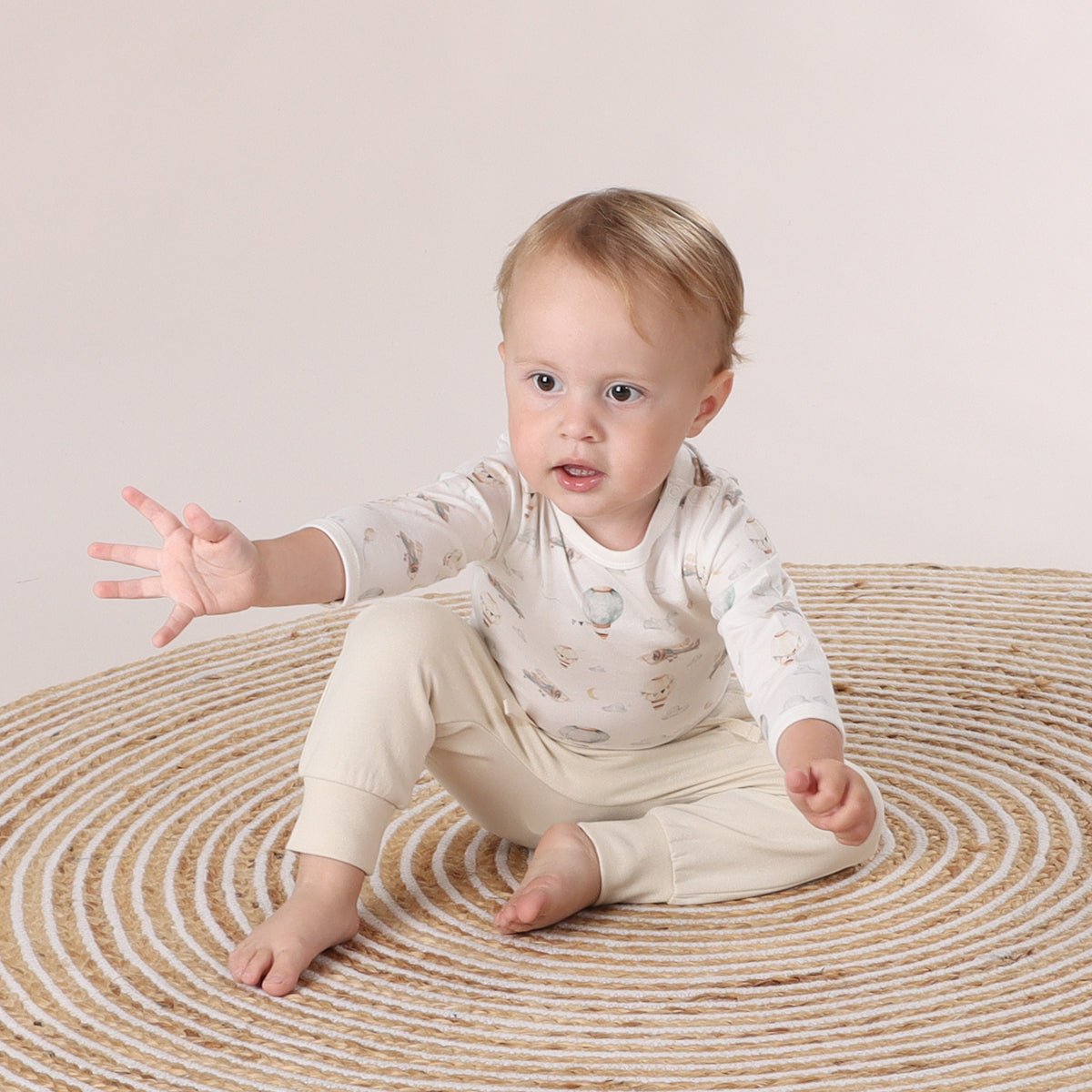 Cotton Fleece Pant - Little Bee by Dimples - Dimples