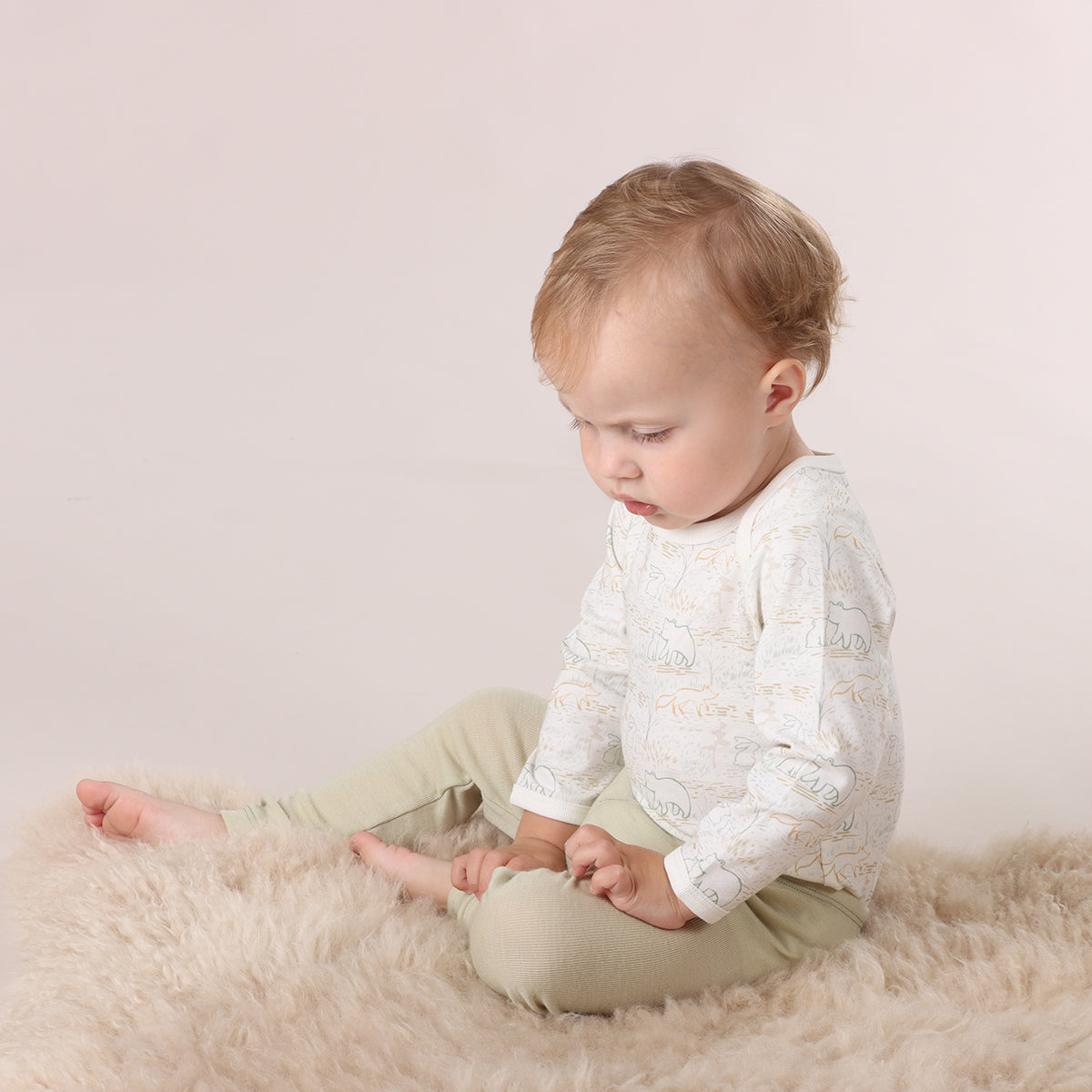 Long Sleeve Cotton Bodysuit - Little Bee by Dimples - Dimples