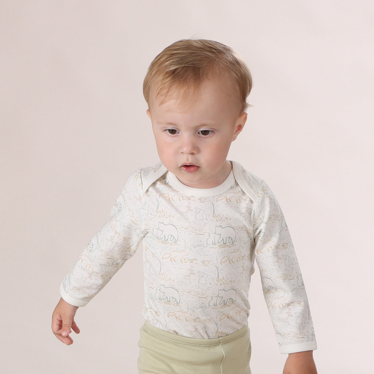 Long Sleeve Cotton Bodysuit - Little Bee by Dimples - Dimples