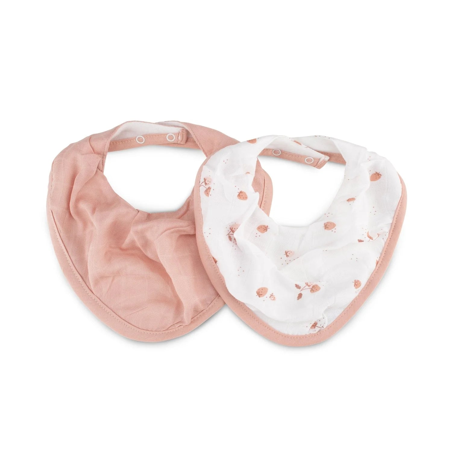 Little Bamboo Muslin Bib 5pk Dusty Rose - Little Bamboo