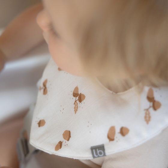 Little Bamboo Muslin Bib 5pk Iced Coffee - Little Bamboo
