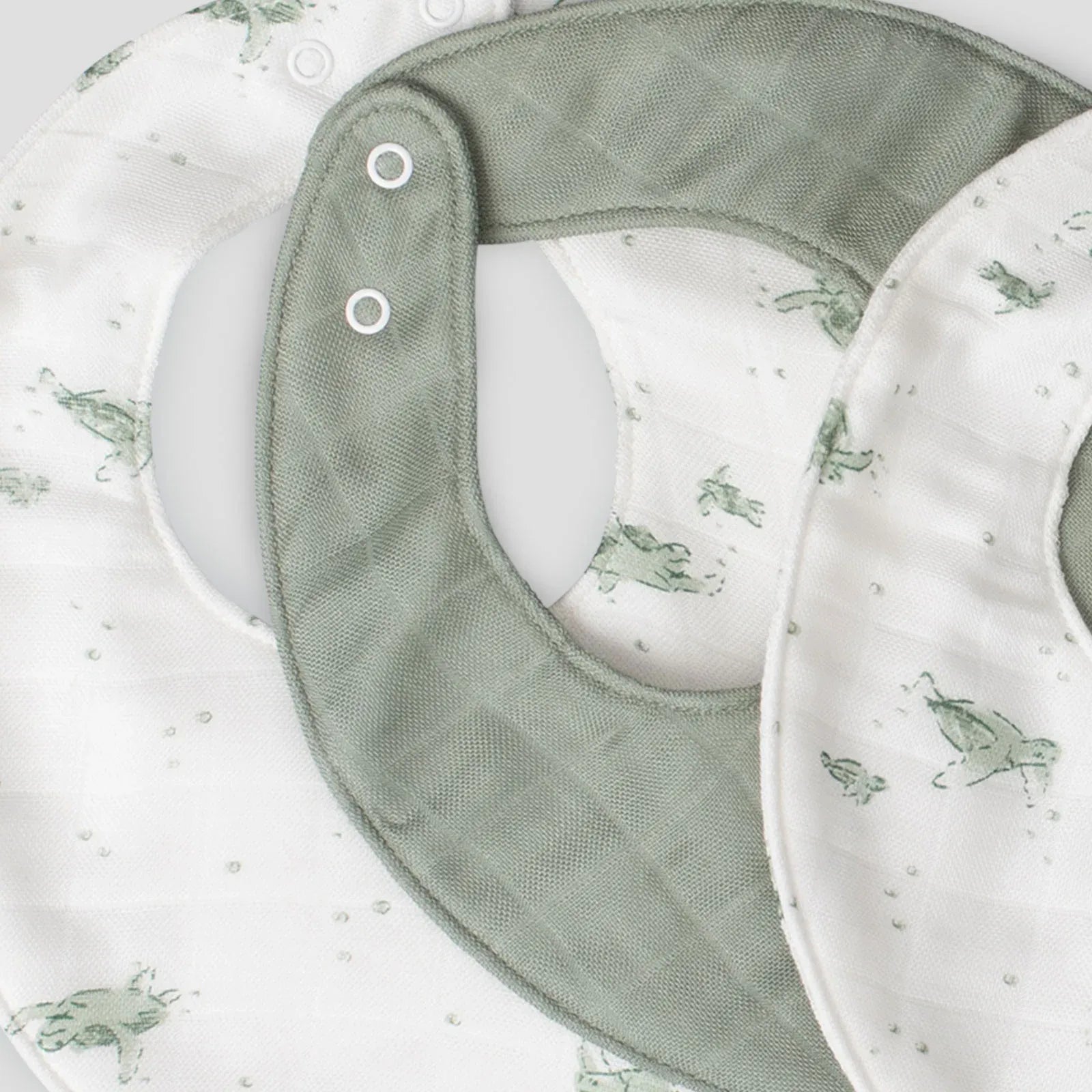 Little Bamboo Muslin Bib 5pk Turtle Bay - Little Bamboo