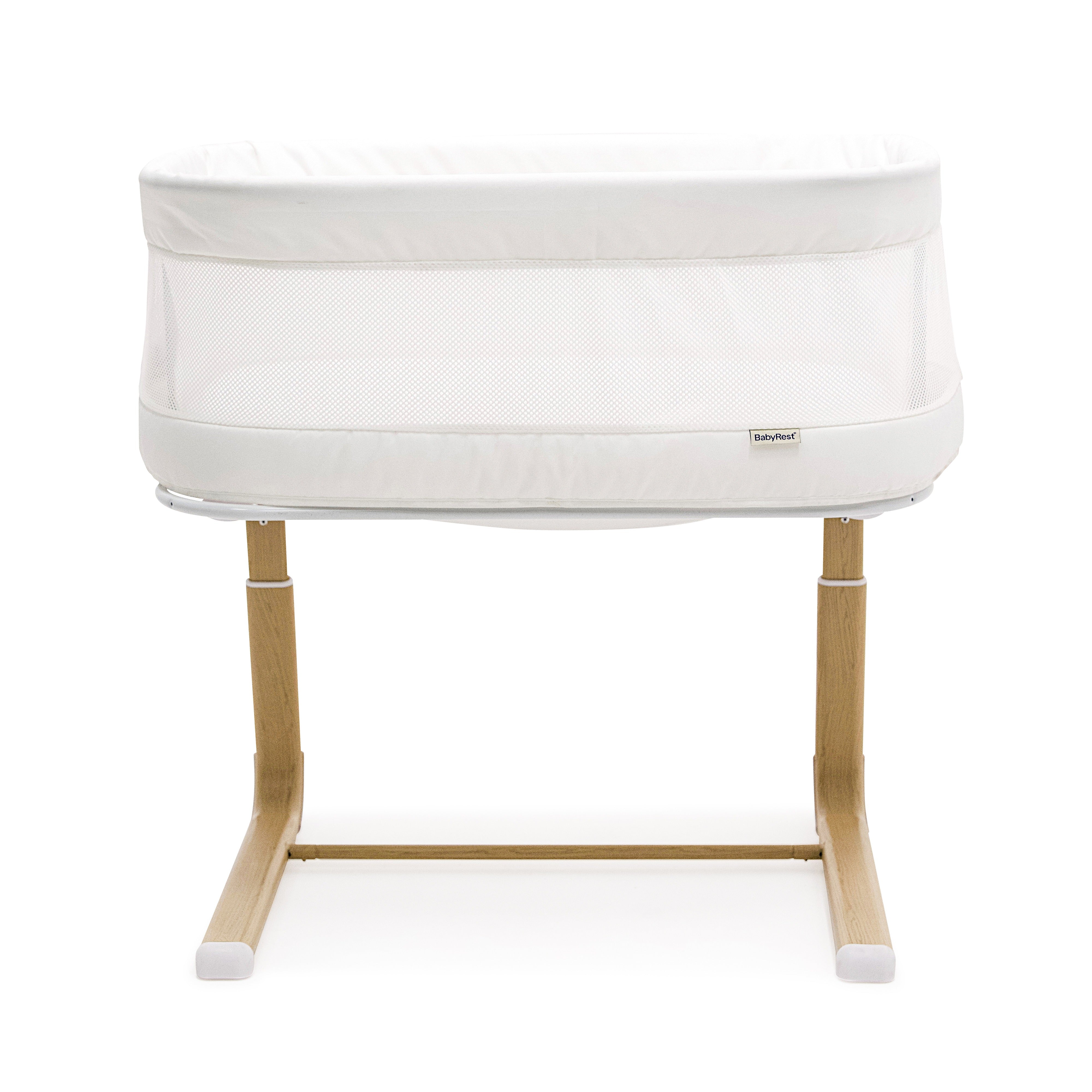 Swan Smart Bassinet White/Natural - BabyRest