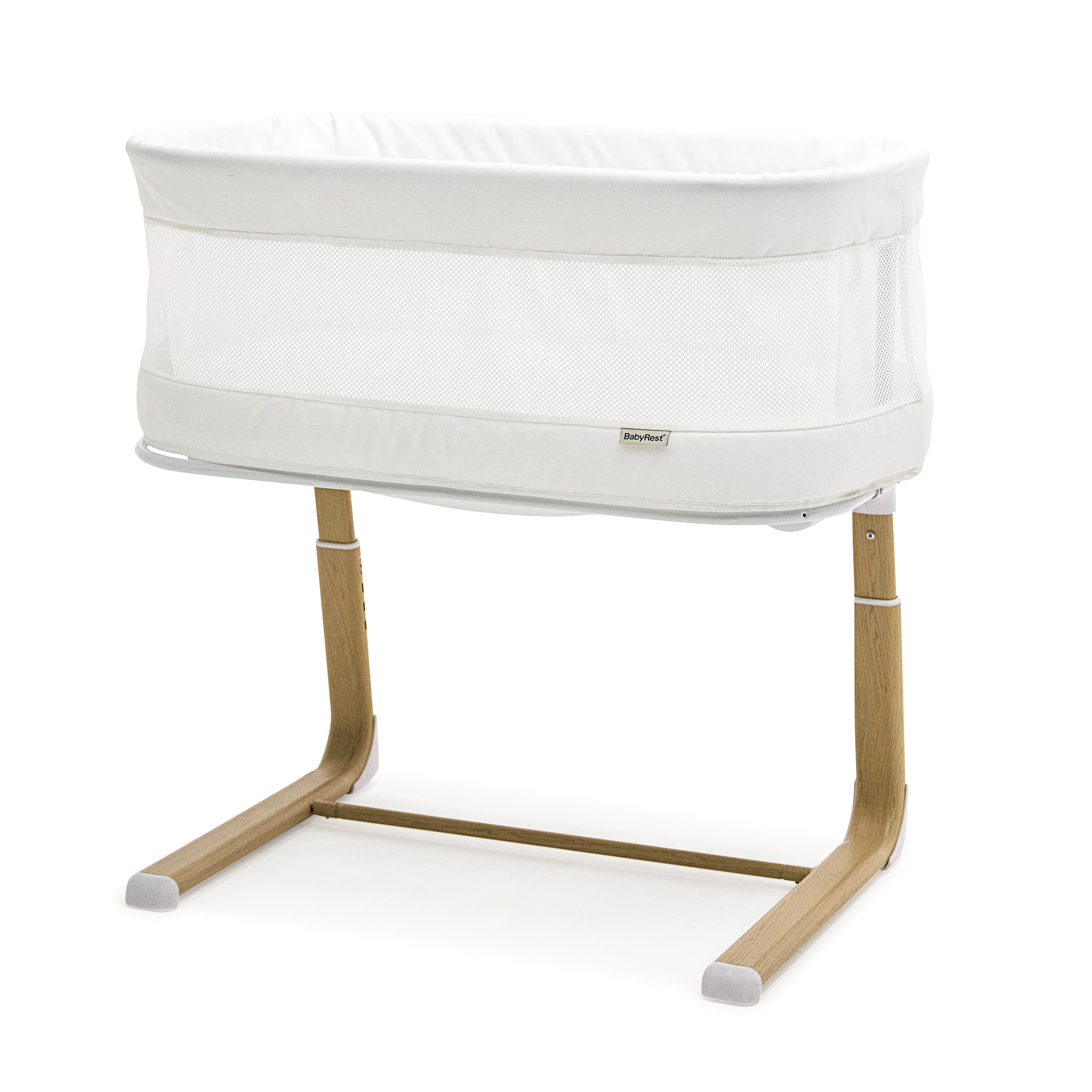 Swan Smart Bassinet White/Natural - BabyRest