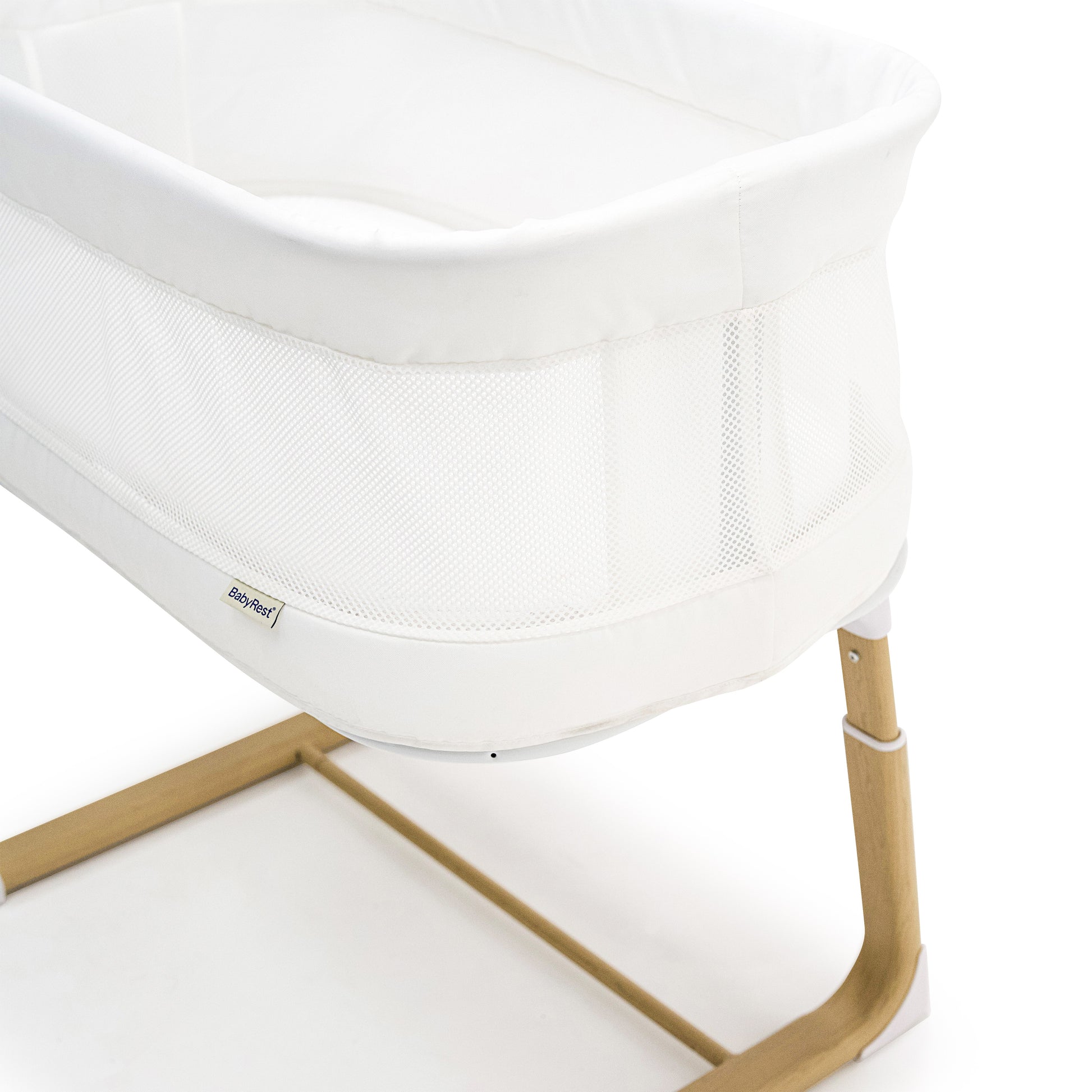 Swan Smart Bassinet White/Natural - BabyRest