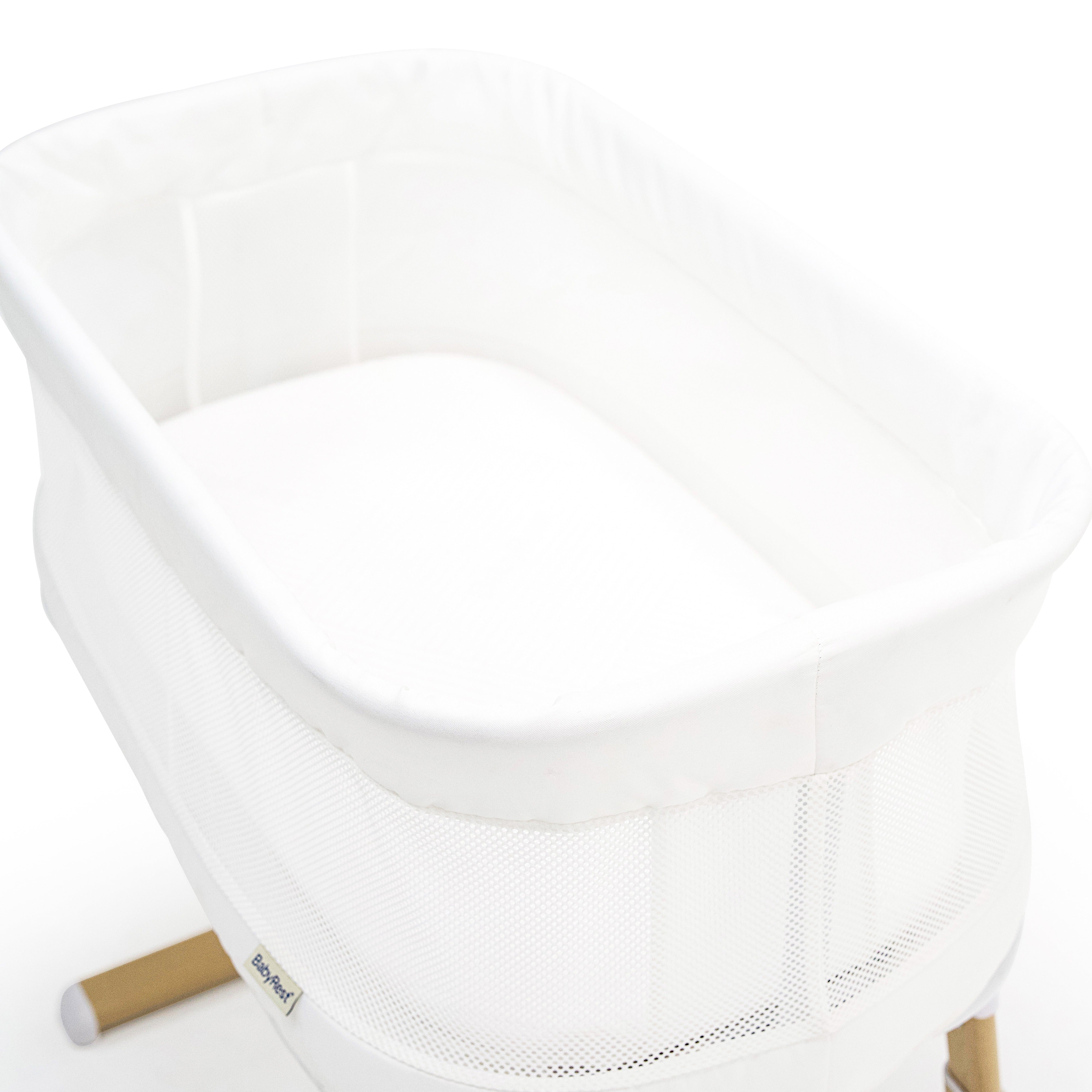 Swan Smart Bassinet White/Natural - BabyRest