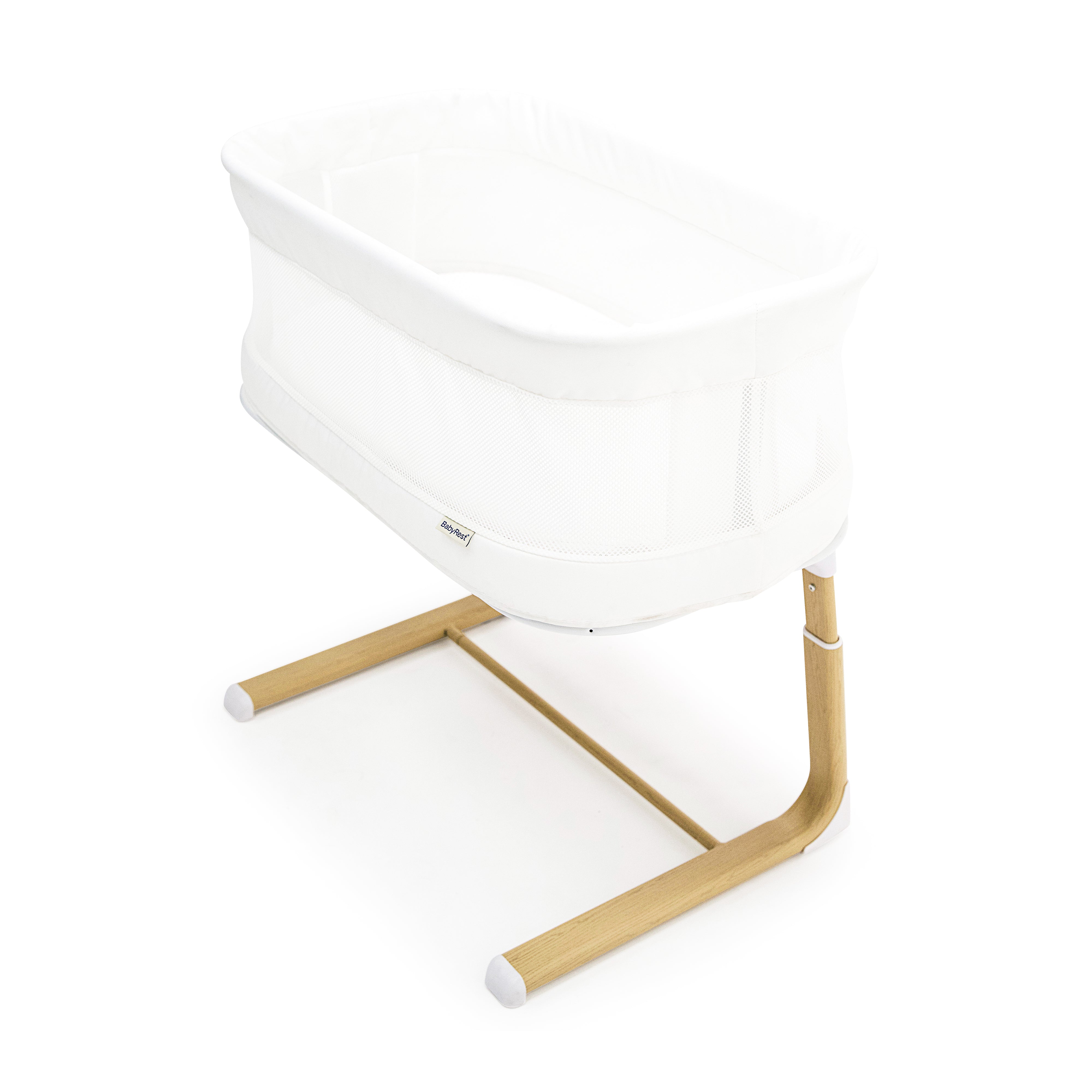 Swan Smart Bassinet White/Natural - BabyRest