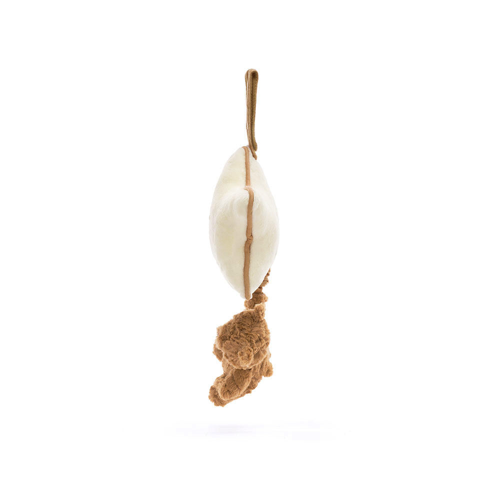 Bartholomew Bear Musical Pull White/Brown 5x18x30cm - Jellycat