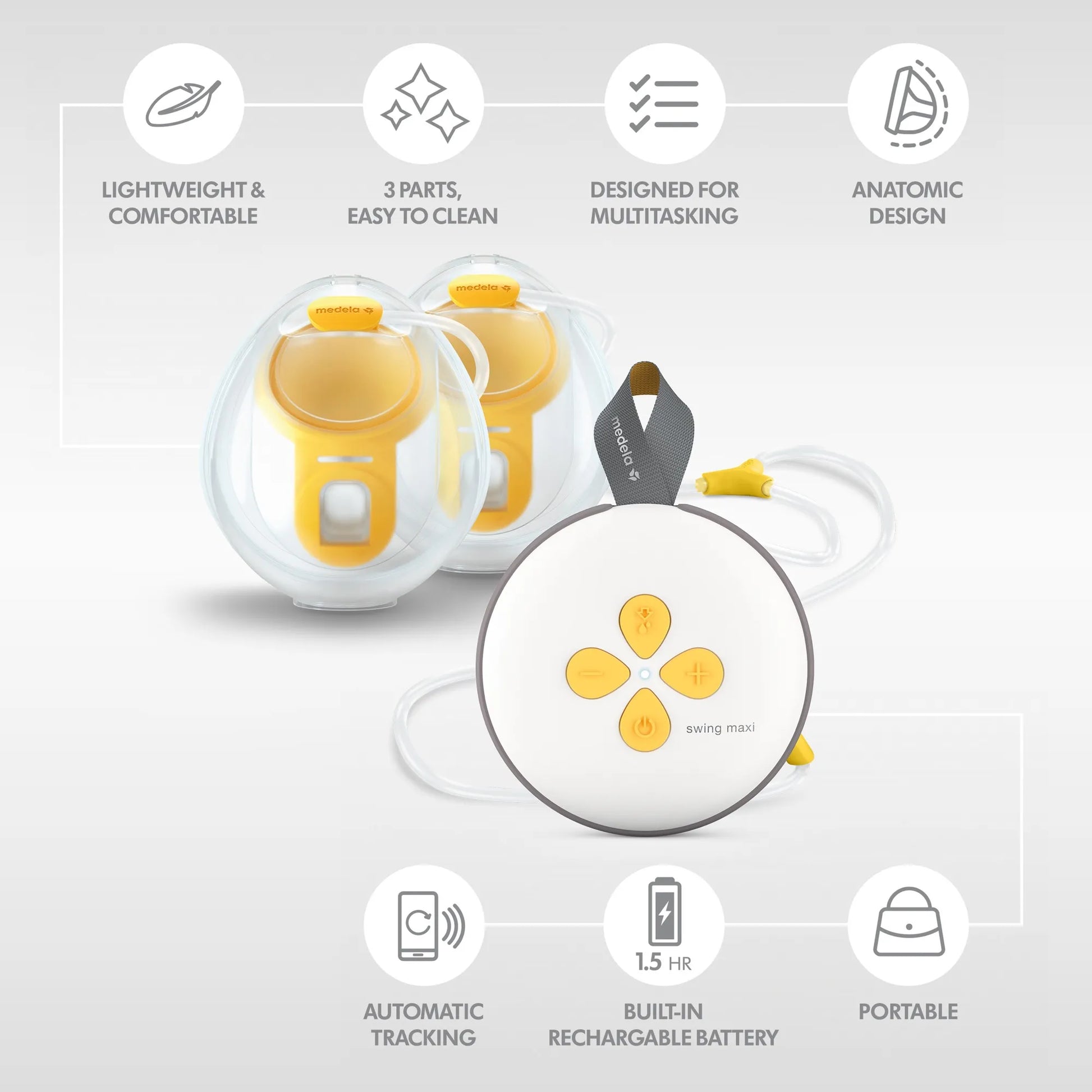 Swing Maxi Double Hands Free Breast Pump - Medela