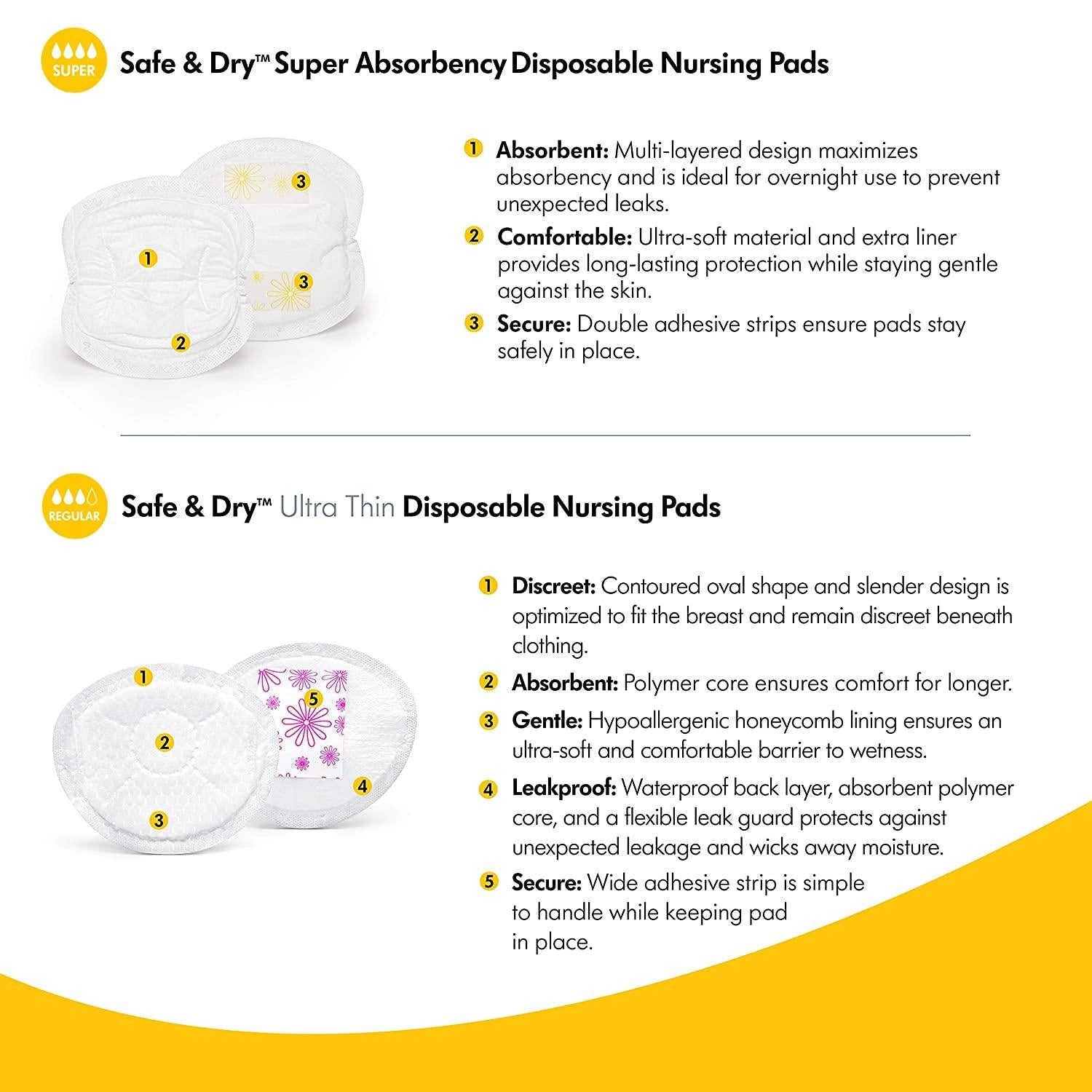 Safe & Dry Ultra Thin Nursing Pads 60pk - Medela