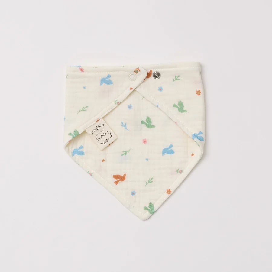 Muslin Bandana Bib Birdsong - Over the Dandelions