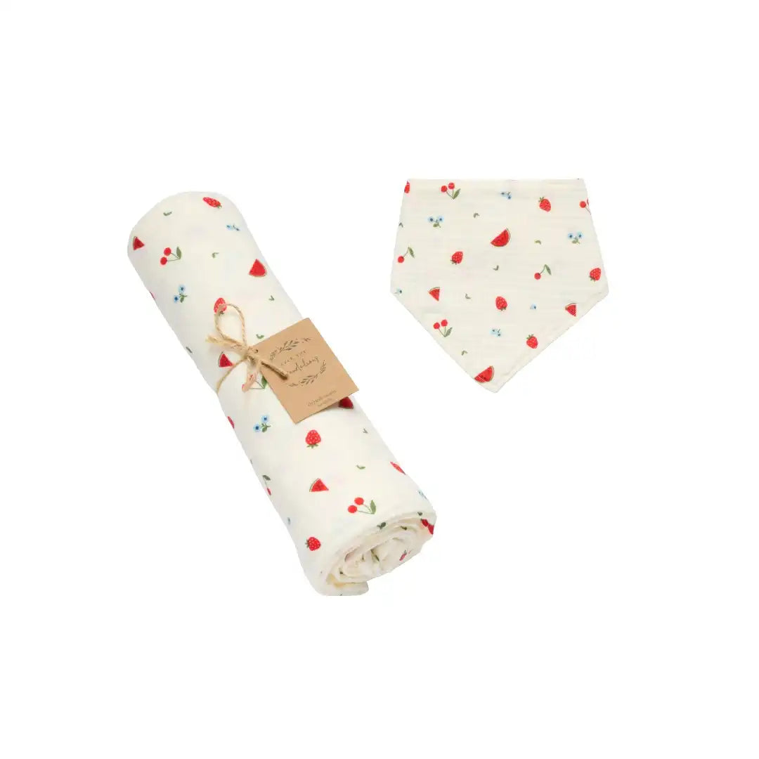Muslin Swaddle & Bib Set
