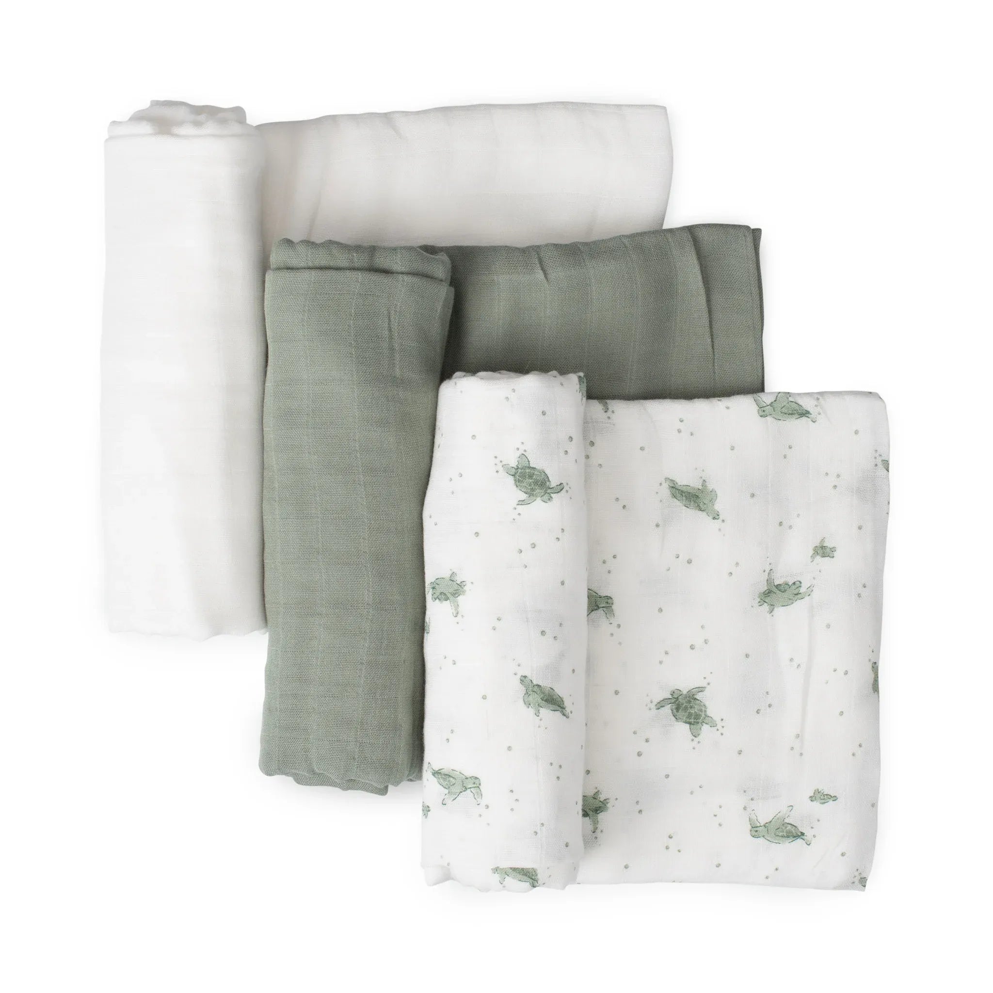 Muslin Wraps 3pk Turtle Bay - Little Bamboo