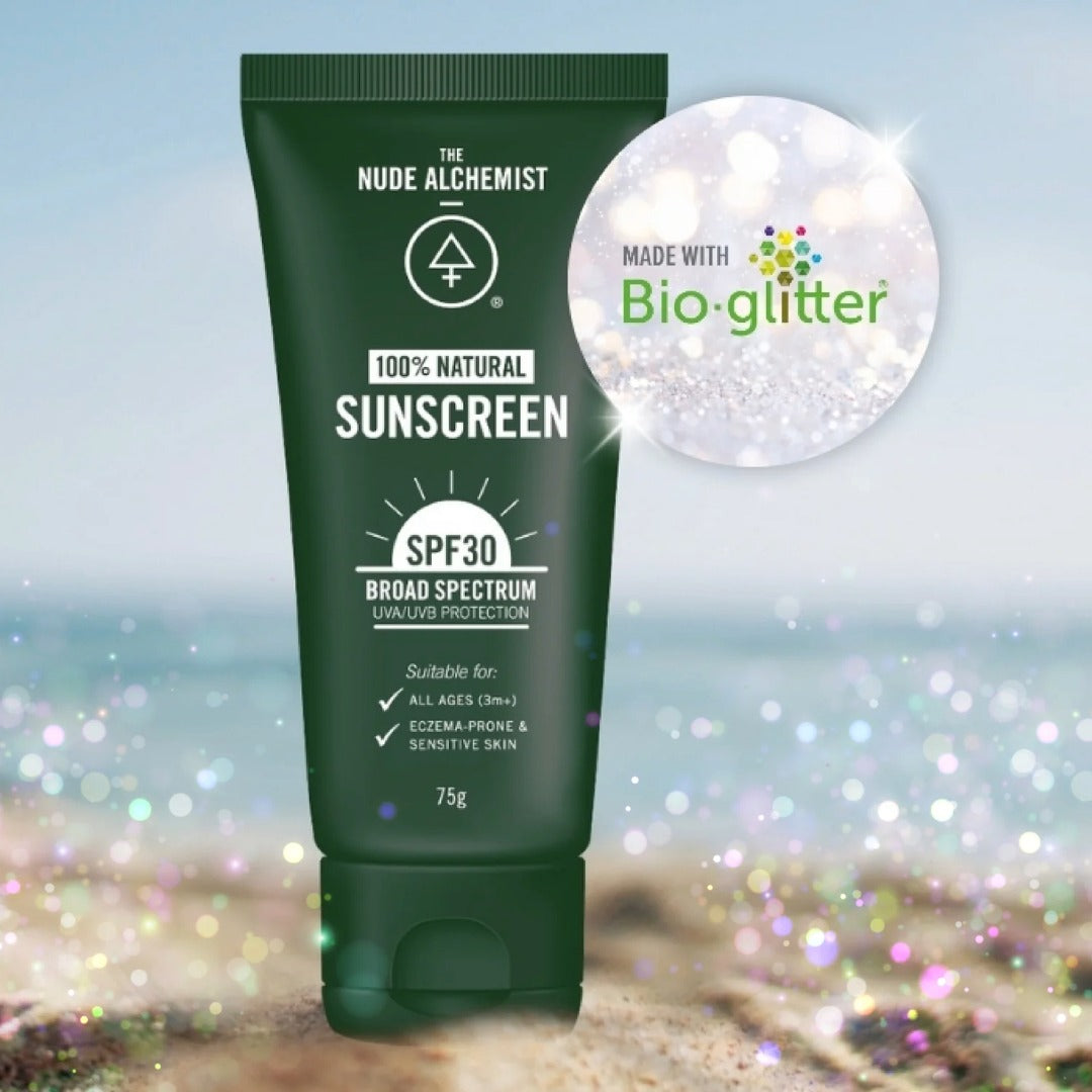 SPF30 Sunscreen Bio Glitter 75ml - Nude Alchemist