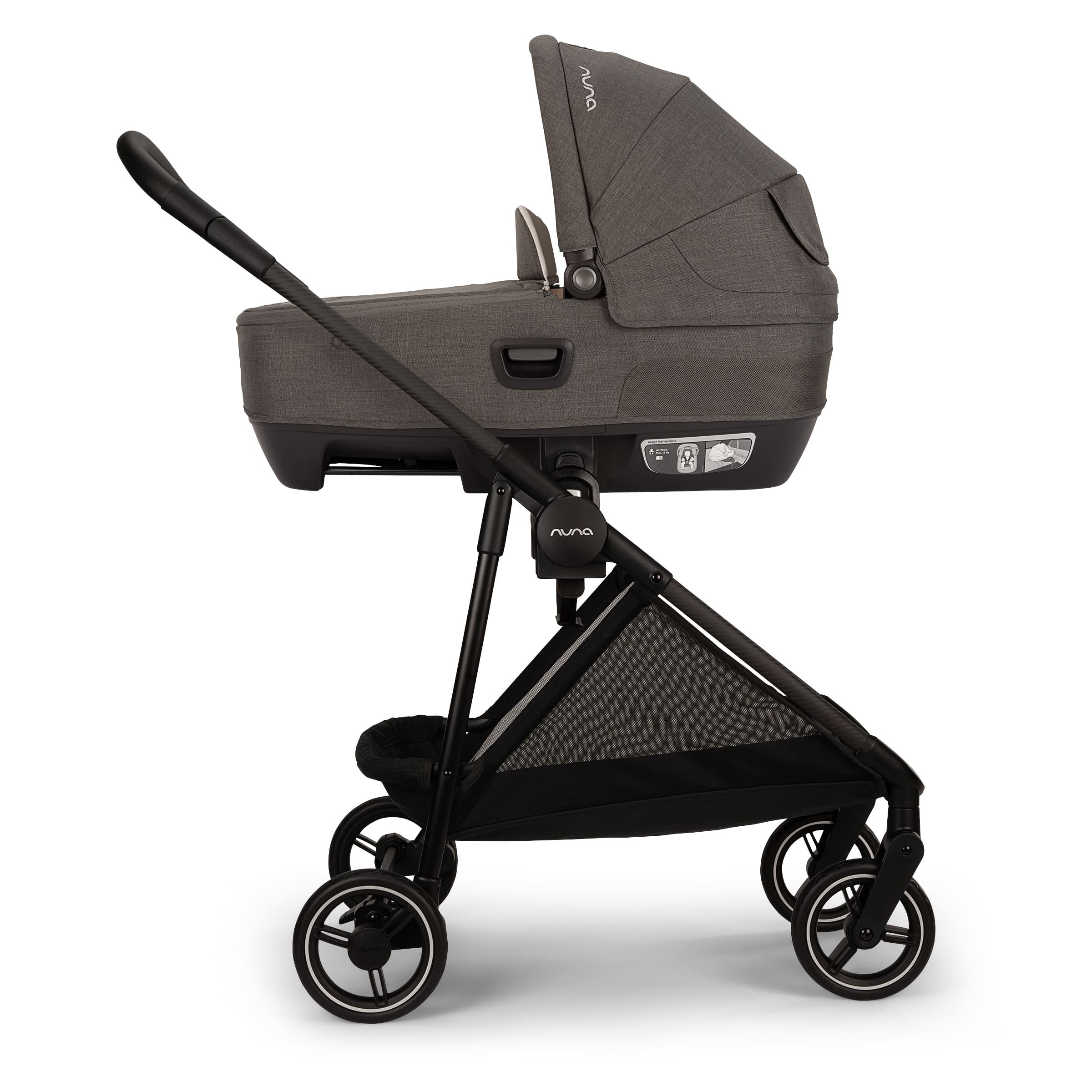 Cari Next Thunder | Nuna NZ | Capsule Carry Cot | Dimples | Thunder
