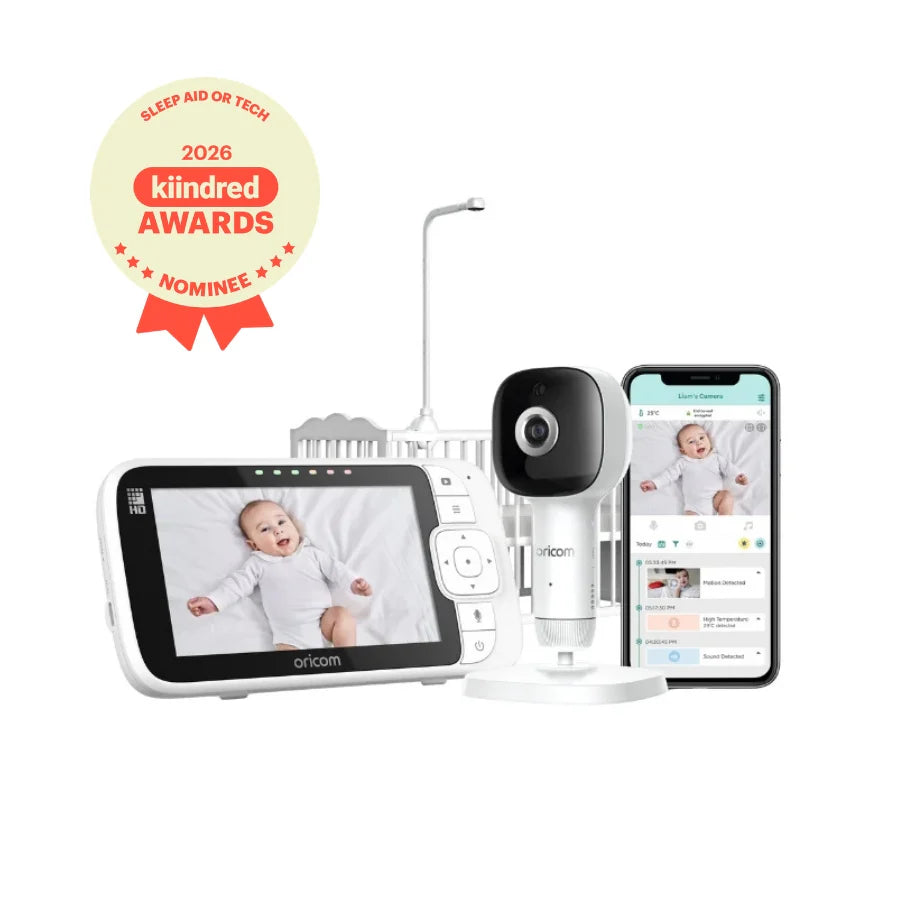 Oricom Skyview AI 5" Smart HD Baby Monitor with Cot Stand