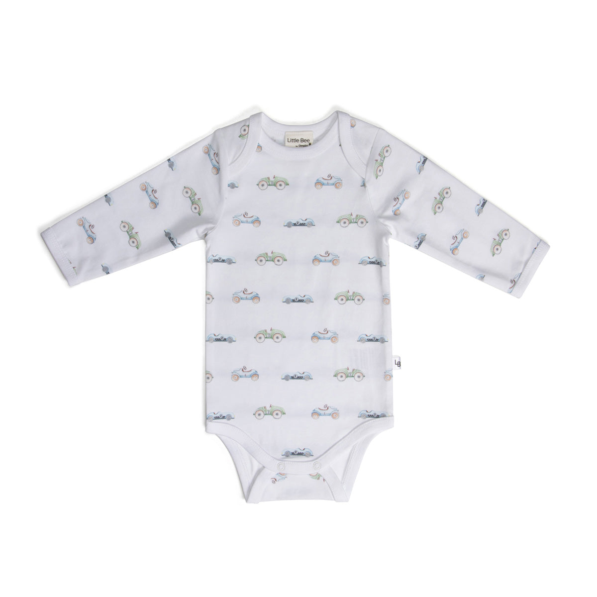 Cotton Long Sleeve Bodysuit 12mth Car - Little Bee by Dimples