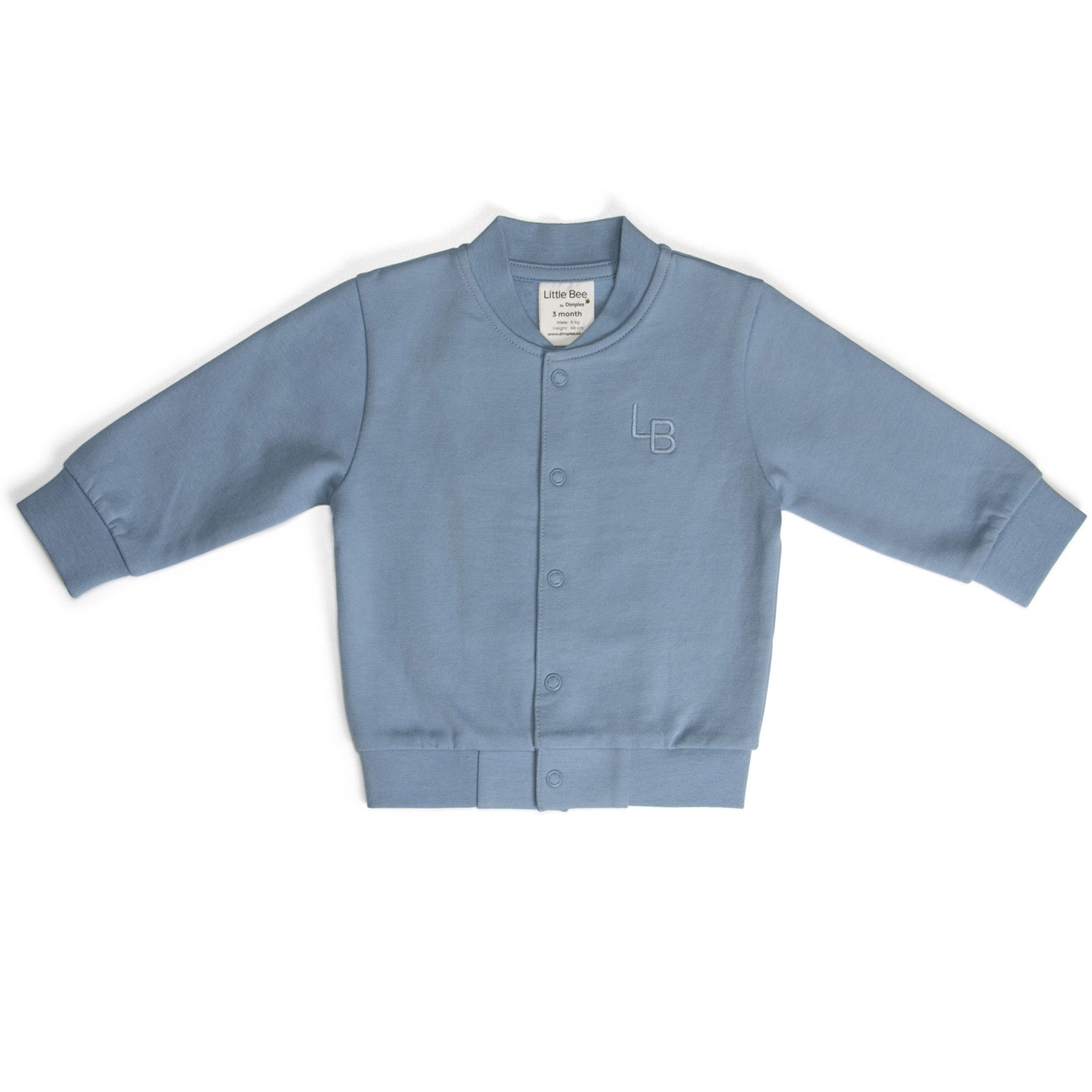 Fleece Bomber Jacket 12mth Denim Blue - Little Bee by Dimples