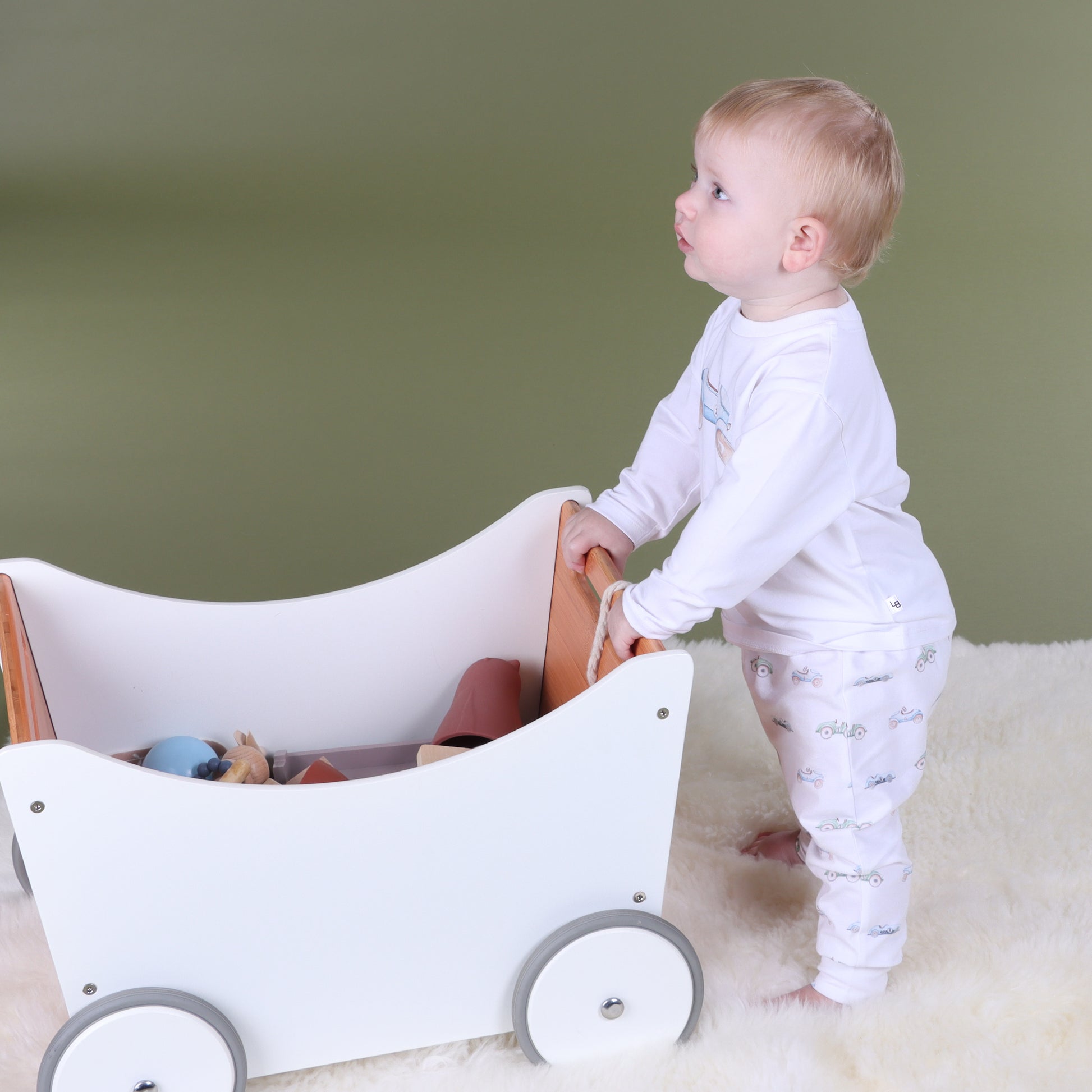 Cotton Pants 12mth Car - Little Bee by Dimples