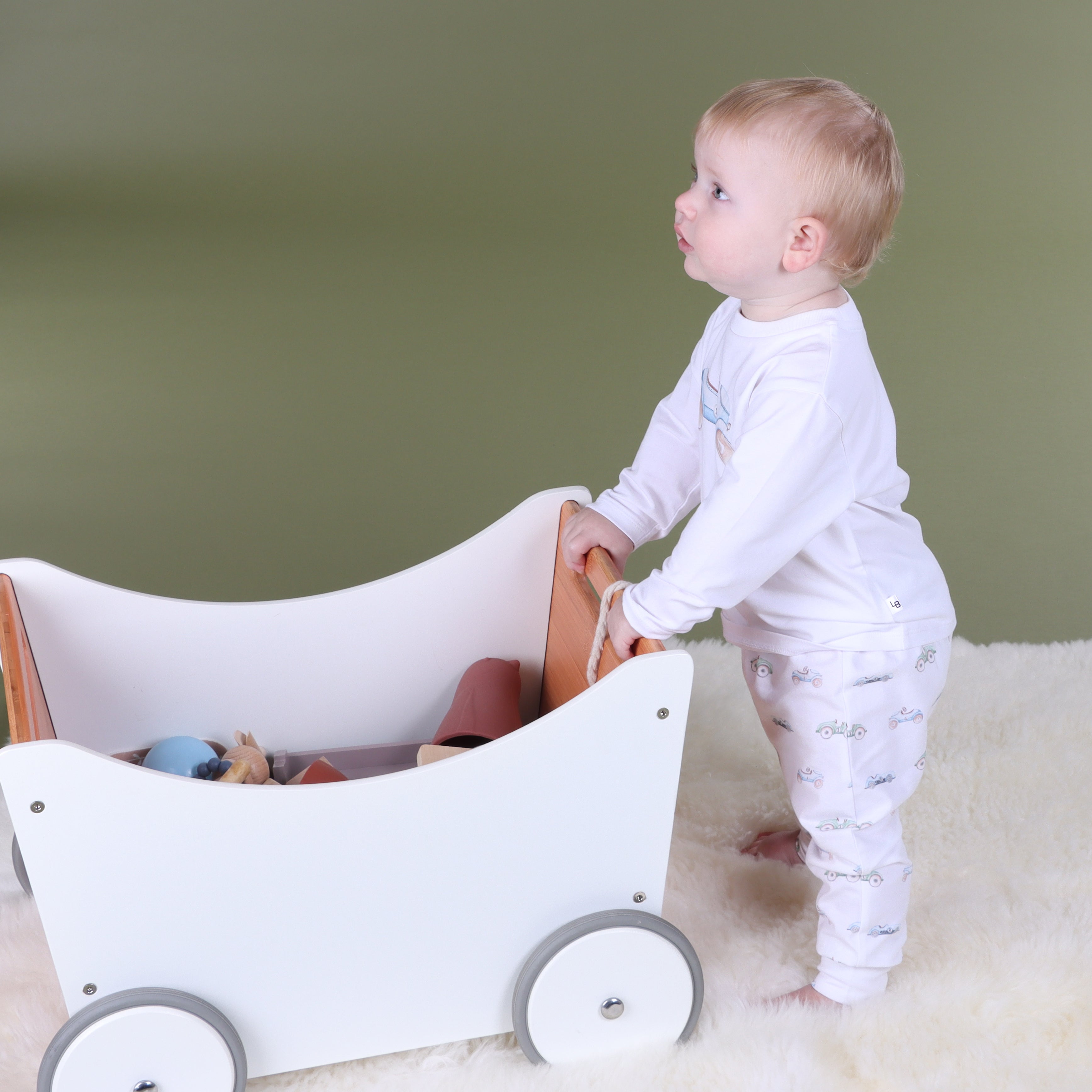 Cotton Pants 12mth Car - Little Bee by Dimples
