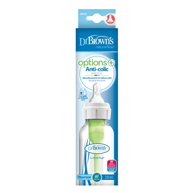 Narrow Feeding Bottle Level 1 - Dr Brown's - Dimples