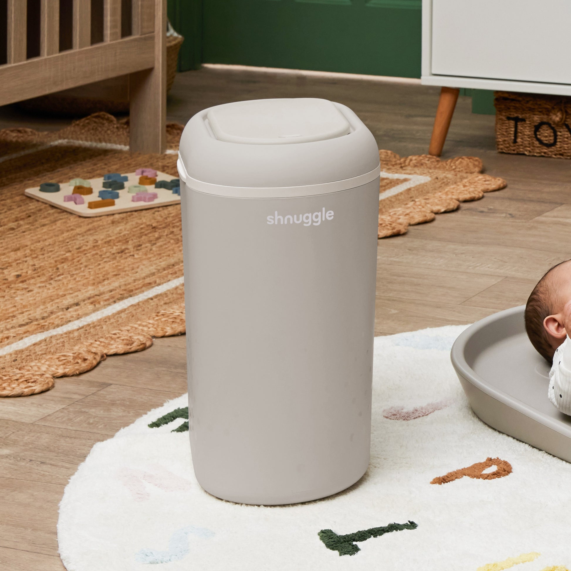 Shnuggle Eco Touch Nappy Bin Taupe - Shnuggle